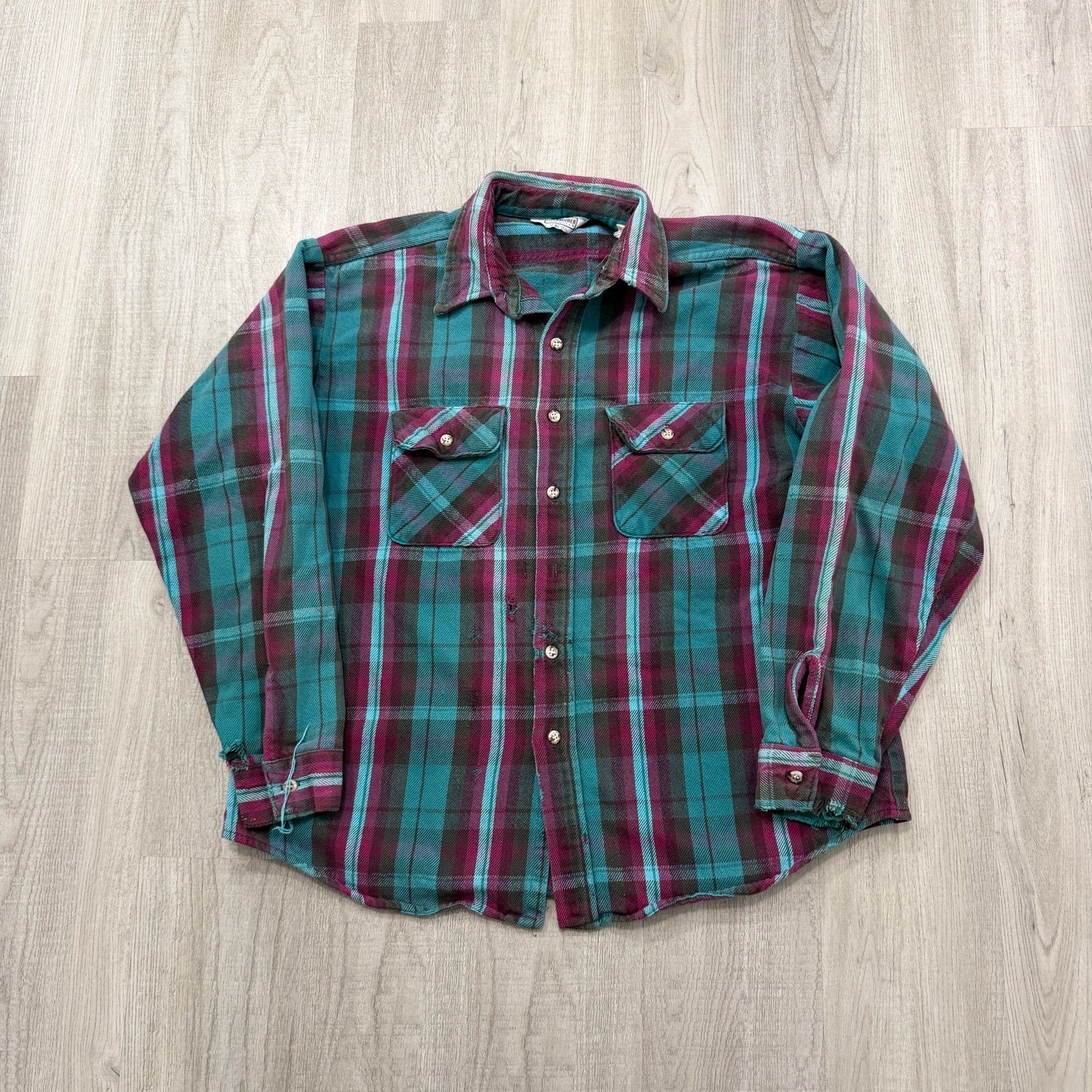 Vintage Vintage Five Brother Flannel Shirt Mens XL Plaid 90s Size US XL / EU 56 / 4 - 1 Thumbnail