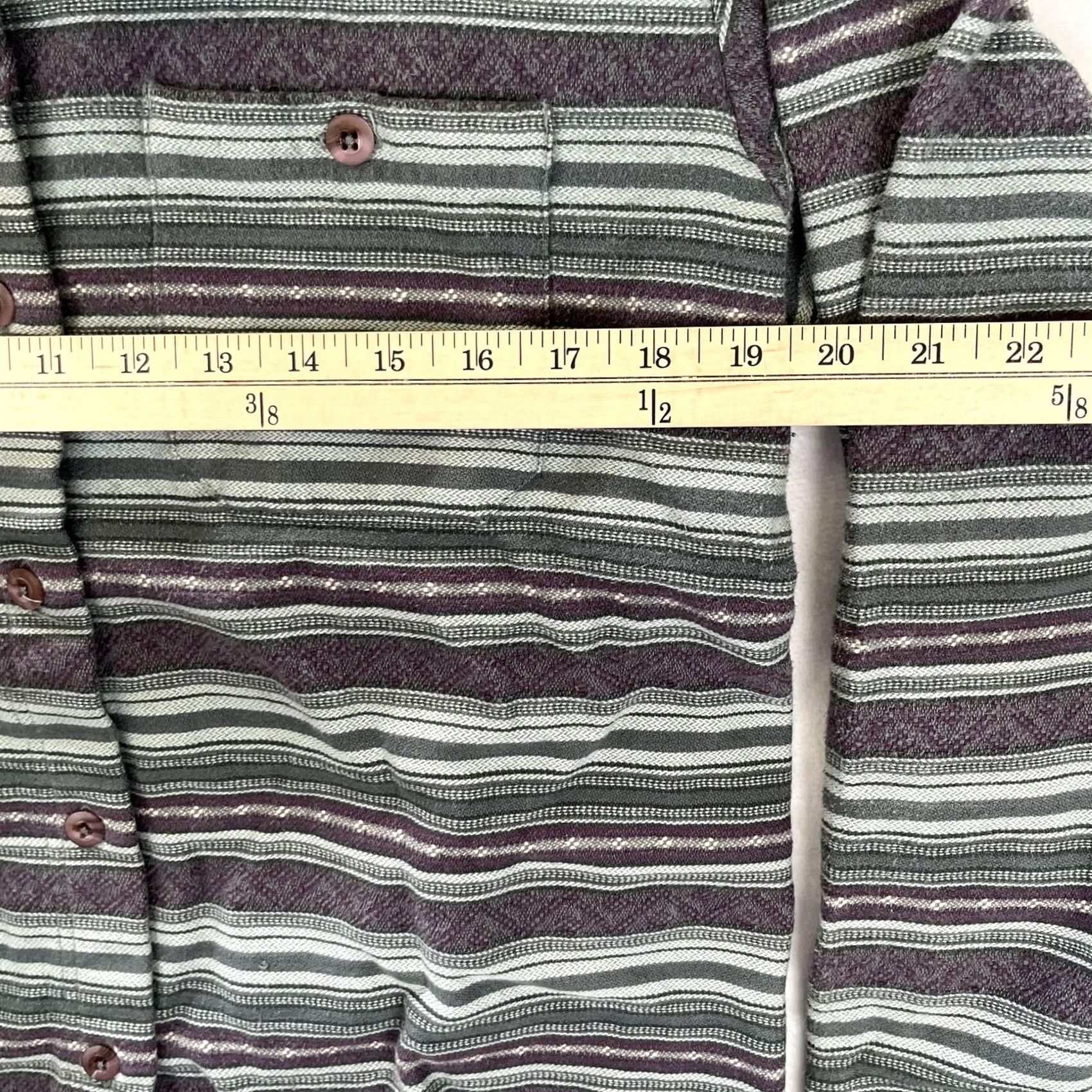 Vintage Woolrich Shirt Womens Medium Gray Stripe Flannel Button Front Long Sleeve Casual Size M / US 6-8 / IT 42-44 - 6 Thumbnail