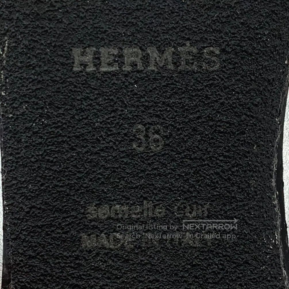 Hermes Hermes Silver goat leather casual flat back slipper| Size US 5.5 / IT 35.5 - 6 Thumbnail