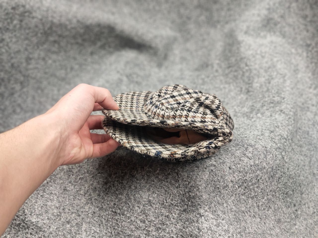 Barbour Vintage 70's Barbour Wool Tweed Sherlock Holmes trilby hat Size ONE SIZE - 14 Thumbnail