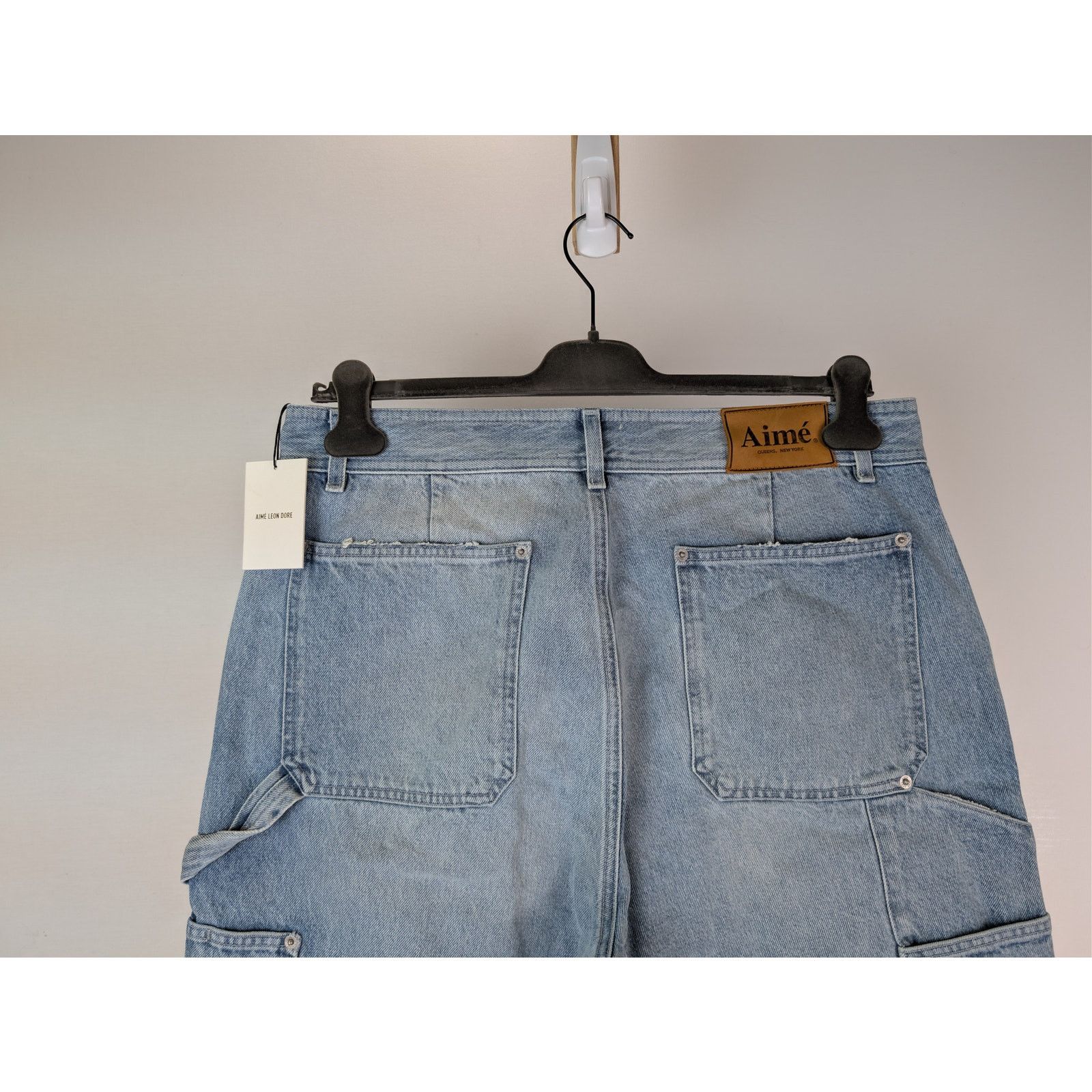 Aime Leon Dore o1rshd1 Carpenter Pant Denim Jeans in Light Wash Blue Size US 36 / EU 52 - 13 Thumbnail