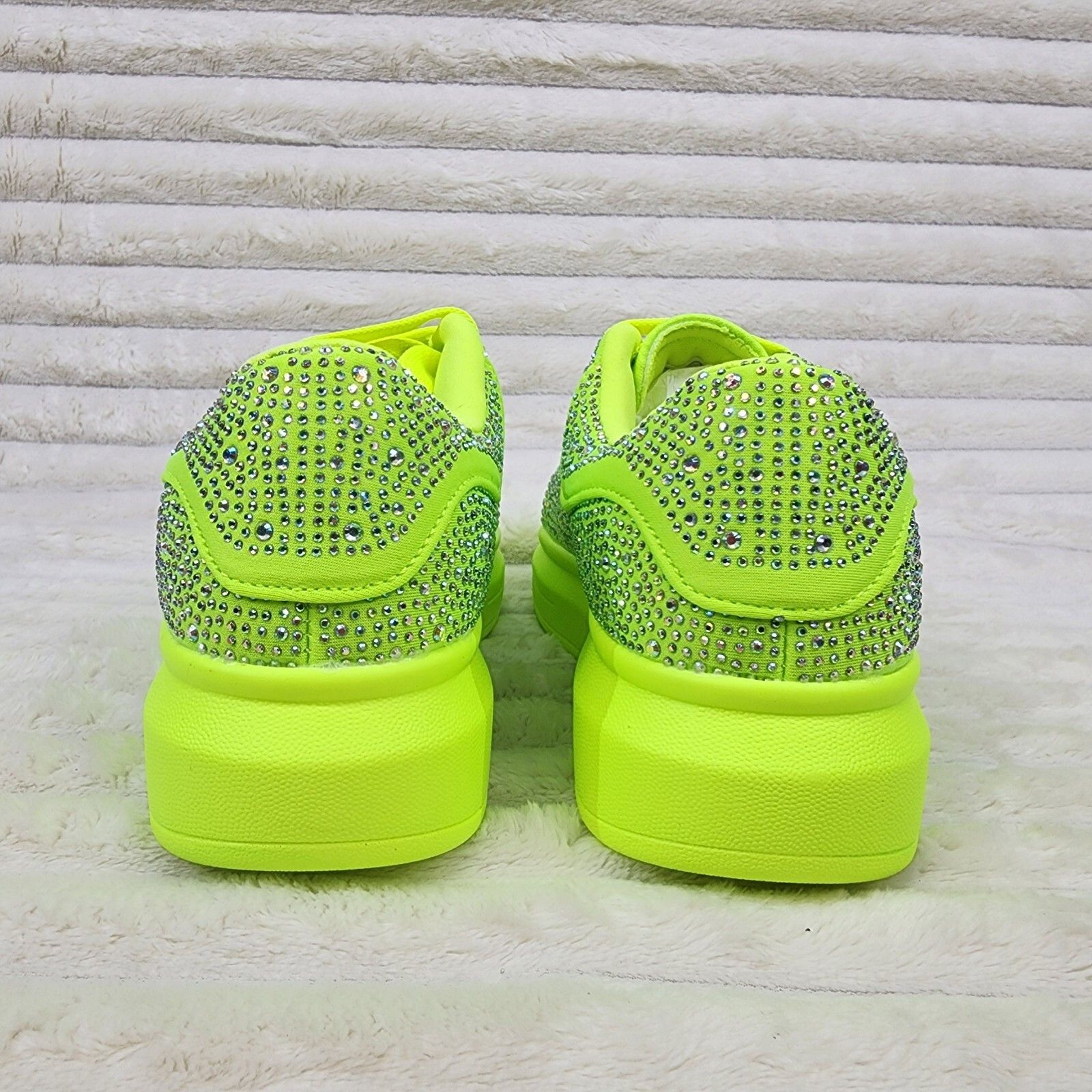 Other Cush Baby Bright Yellow Rhinestone Sneakers Tennis Shoes (US Size US 7 / IT 37 - 5 Thumbnail