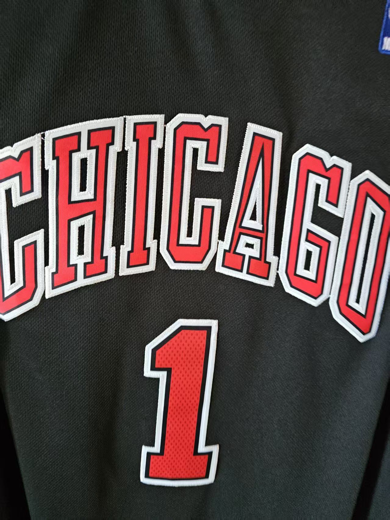 NBA Bulls 1 Derrick Rose Jersey Black L Size US L / EU 52-54 / 3 - 4 Thumbnail