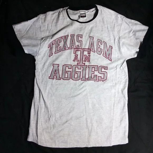 Tultex Vintage Texas A&M Aggies Double Sleeve T-Shirt Size US L / EU 52-54 / 3 - 3 Thumbnail