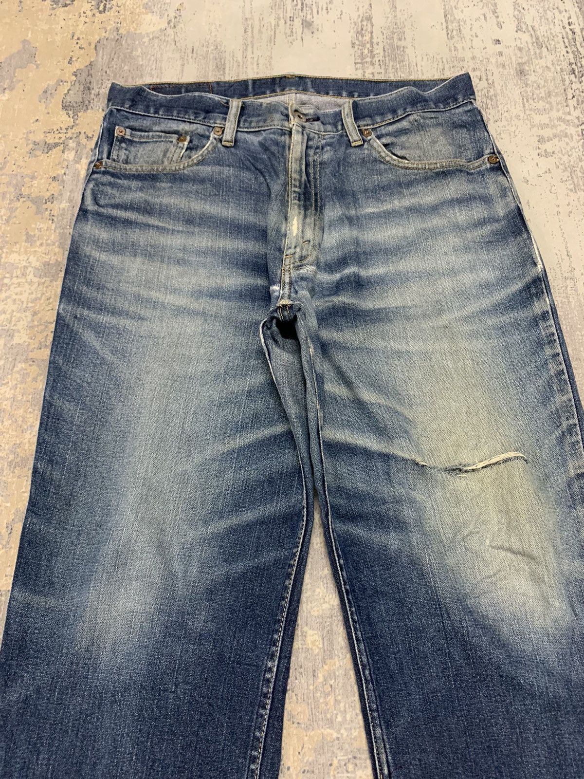 Levi's Levi's 533 Loose Straight Fit Denim Jeans Indigo Stone Wash Size US 35 - 5 Thumbnail