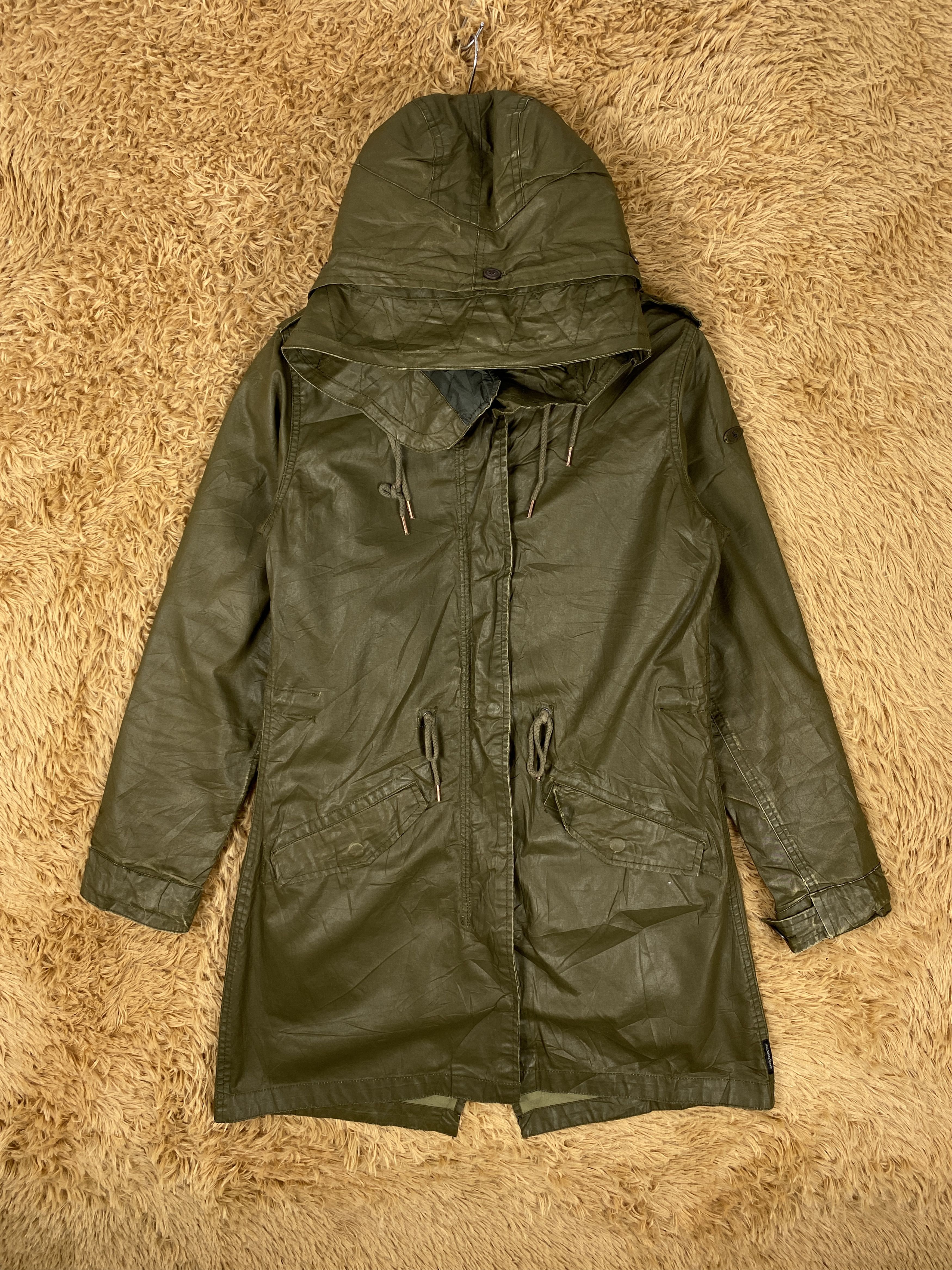 image of Vintage Maison Scotch Hoodie Fleece Lining Parkas in Miltary Green, Men's (Size Small)