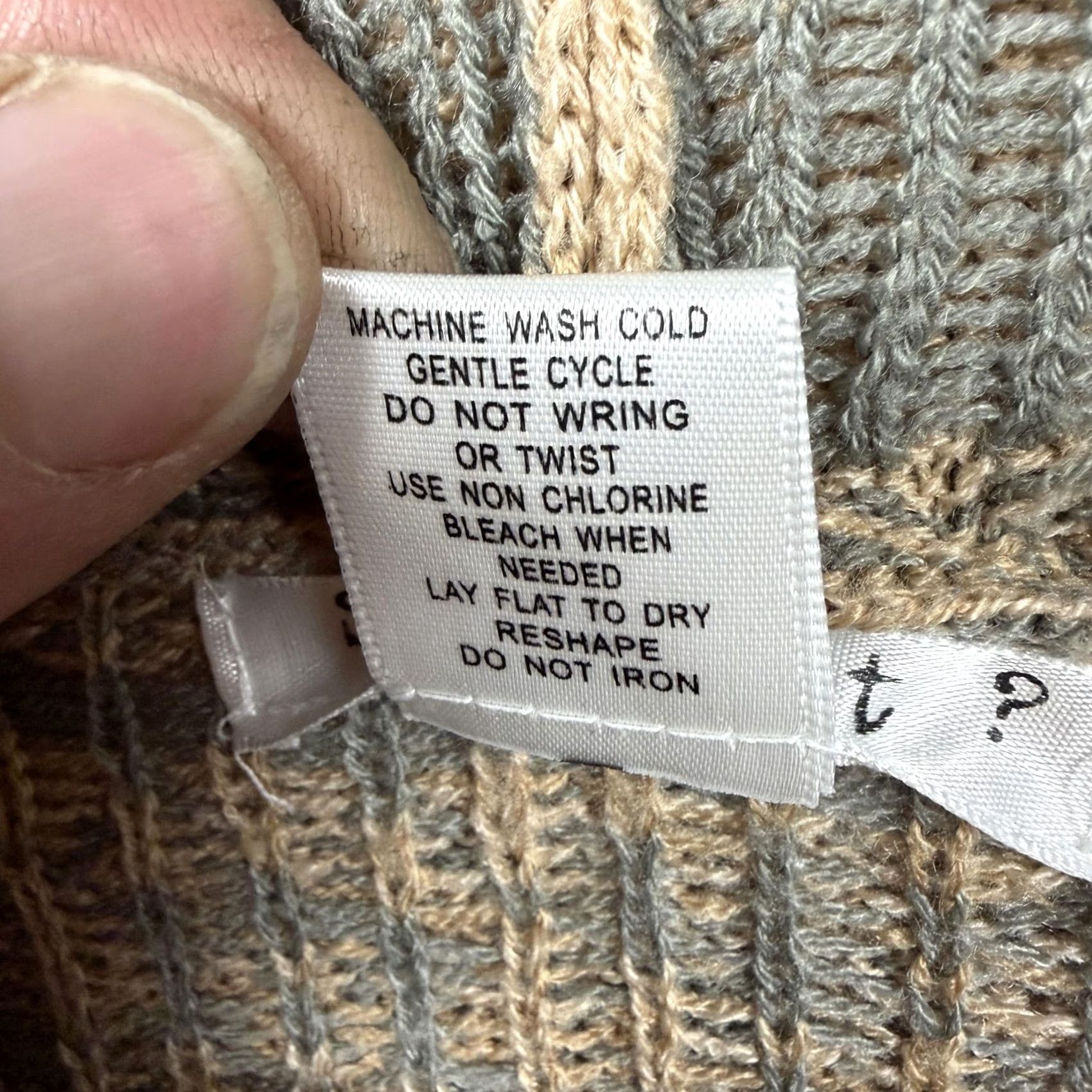 Vintage Say What Tunic Sweater Womens S Tan Knit Hoodie Fringe Aztec Print Boho Festival Size S / US 4 / IT 40 - 6 Thumbnail