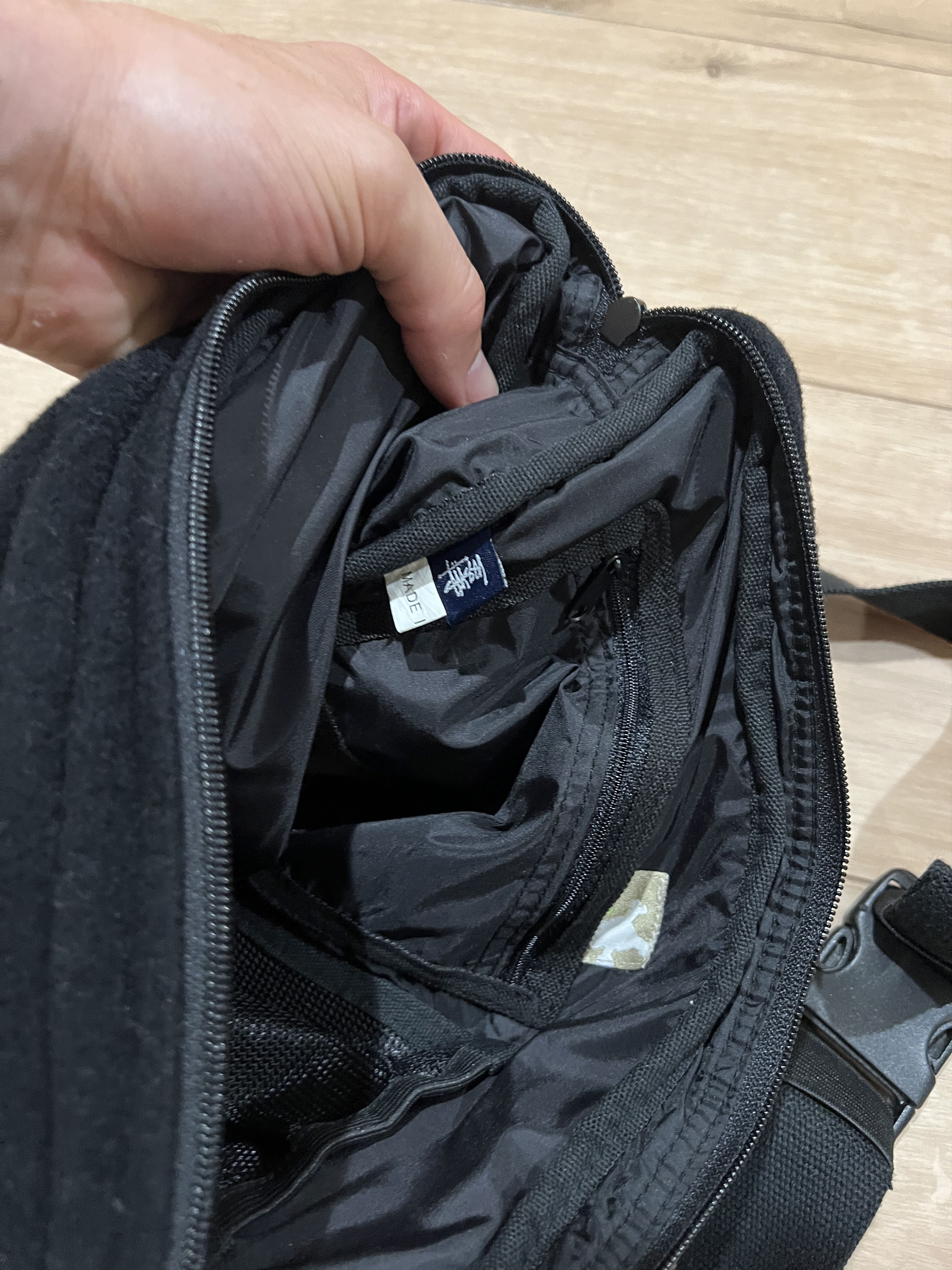 Stussy Stussy SAMPLE AC/DC Collab Black Fleece Crossbody Bag OS Size ONE SIZE - 6 Thumbnail