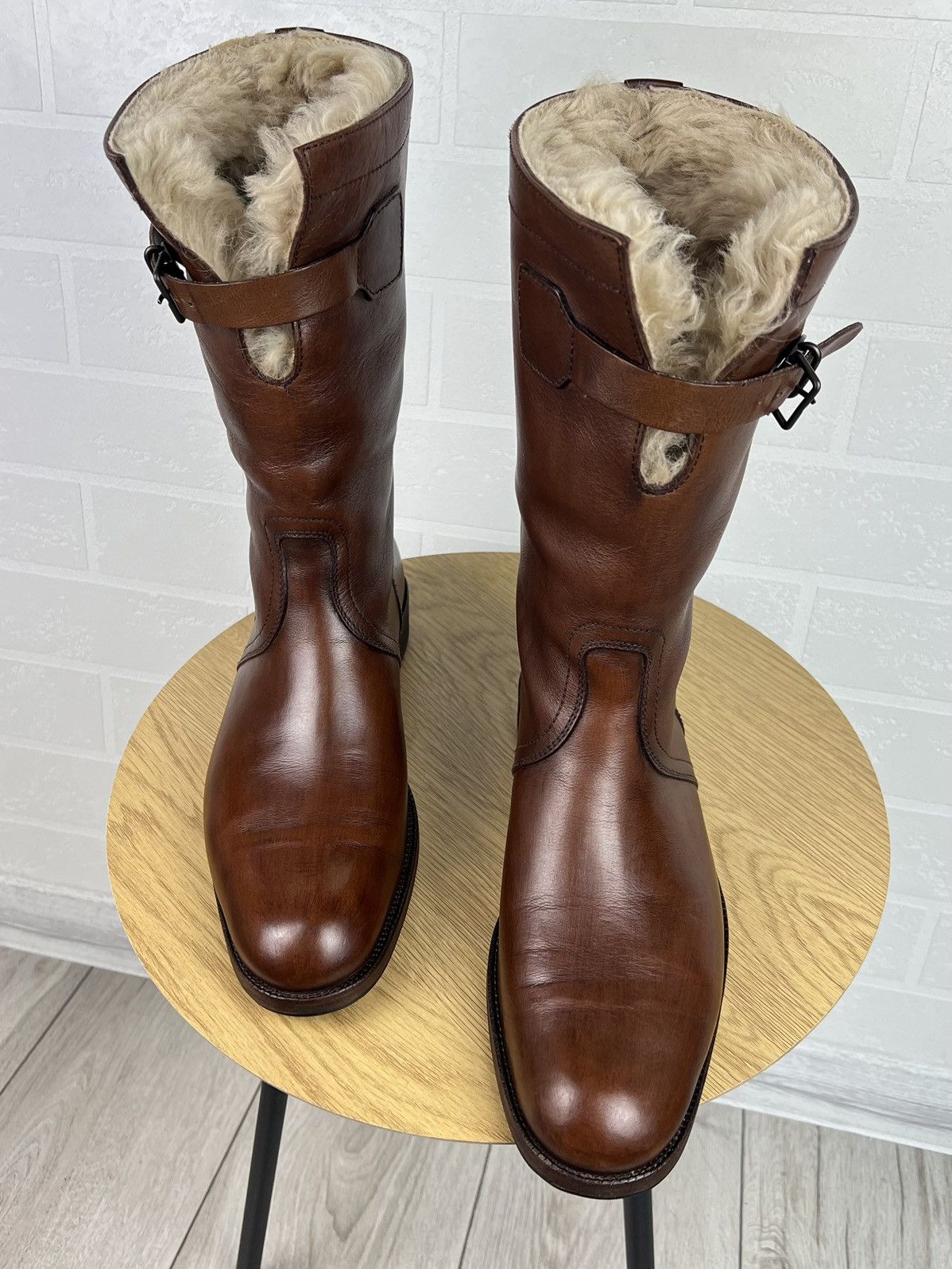 Gucci GUCCI Combat Boots Mongolian Leather Shearling Fur Shoes Size US 9 / EU 42 - 4 Thumbnail