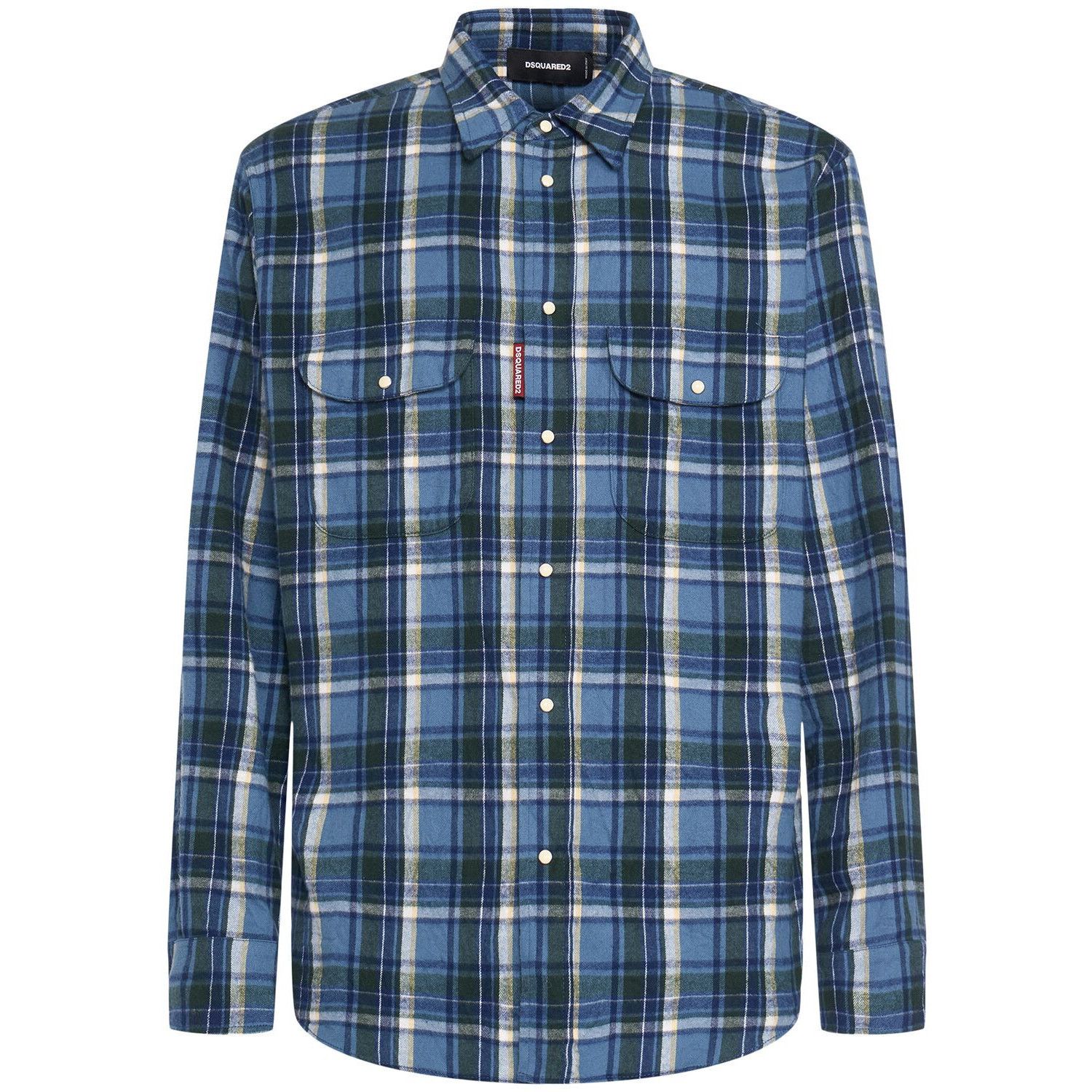 DSQUARED2 Blue Cotton Shirt New