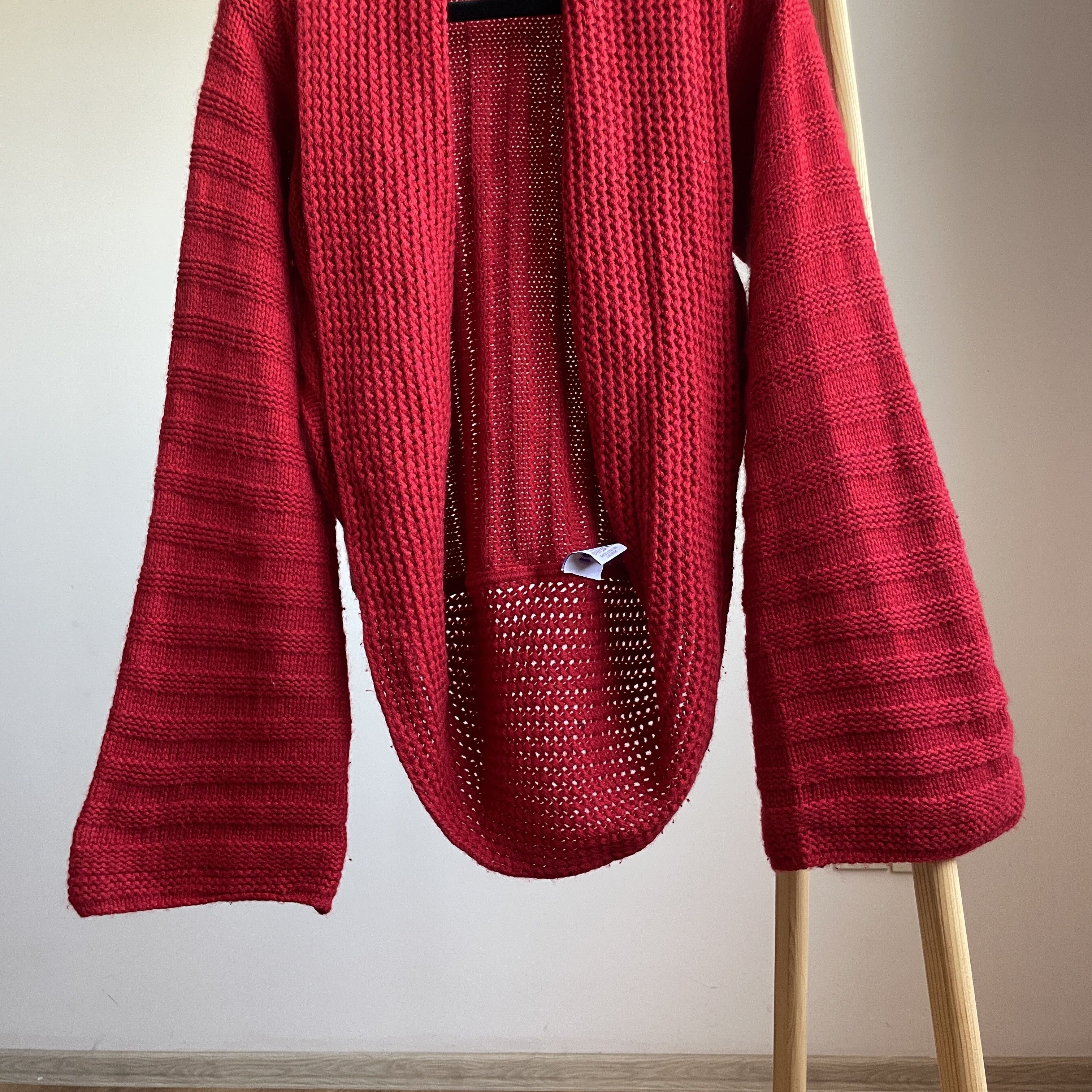 Designer Brora Cashmere Drape Rounded Hem Open Front Cardigan Size M / US 6-8 / IT 42-44 - 6 Thumbnail