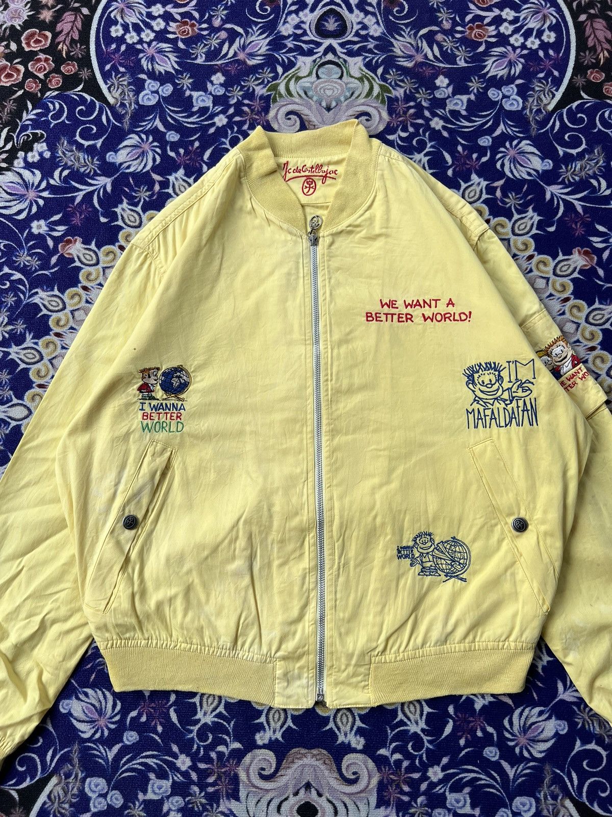 Jean Charles De Castelbajac Rare 80s Jean Charles De Castelbajac Vintage Bomber Jacket Size US L / EU 52-54 / 3 - 11 Thumbnail