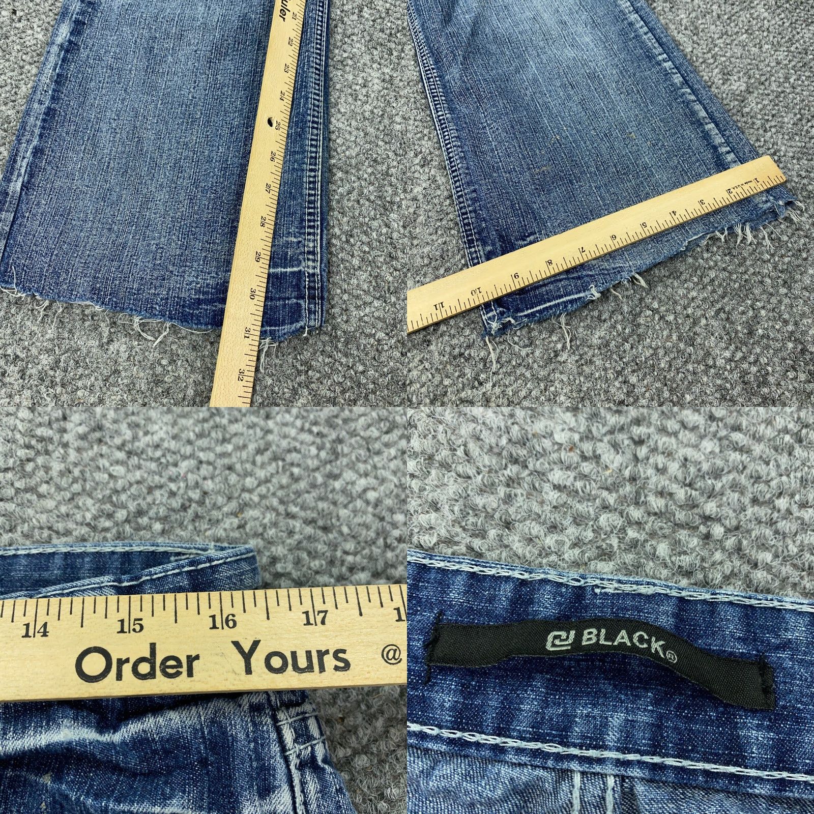 Ecko Unltd. VINTAGE Ecko Unltd. Men's Denim Jeans Size 34 Relaxed Fit Bootcut Distressed Raw Hem Hip Hop Grunge Blue Size US 32 / EU 48 - 8 Thumbnail