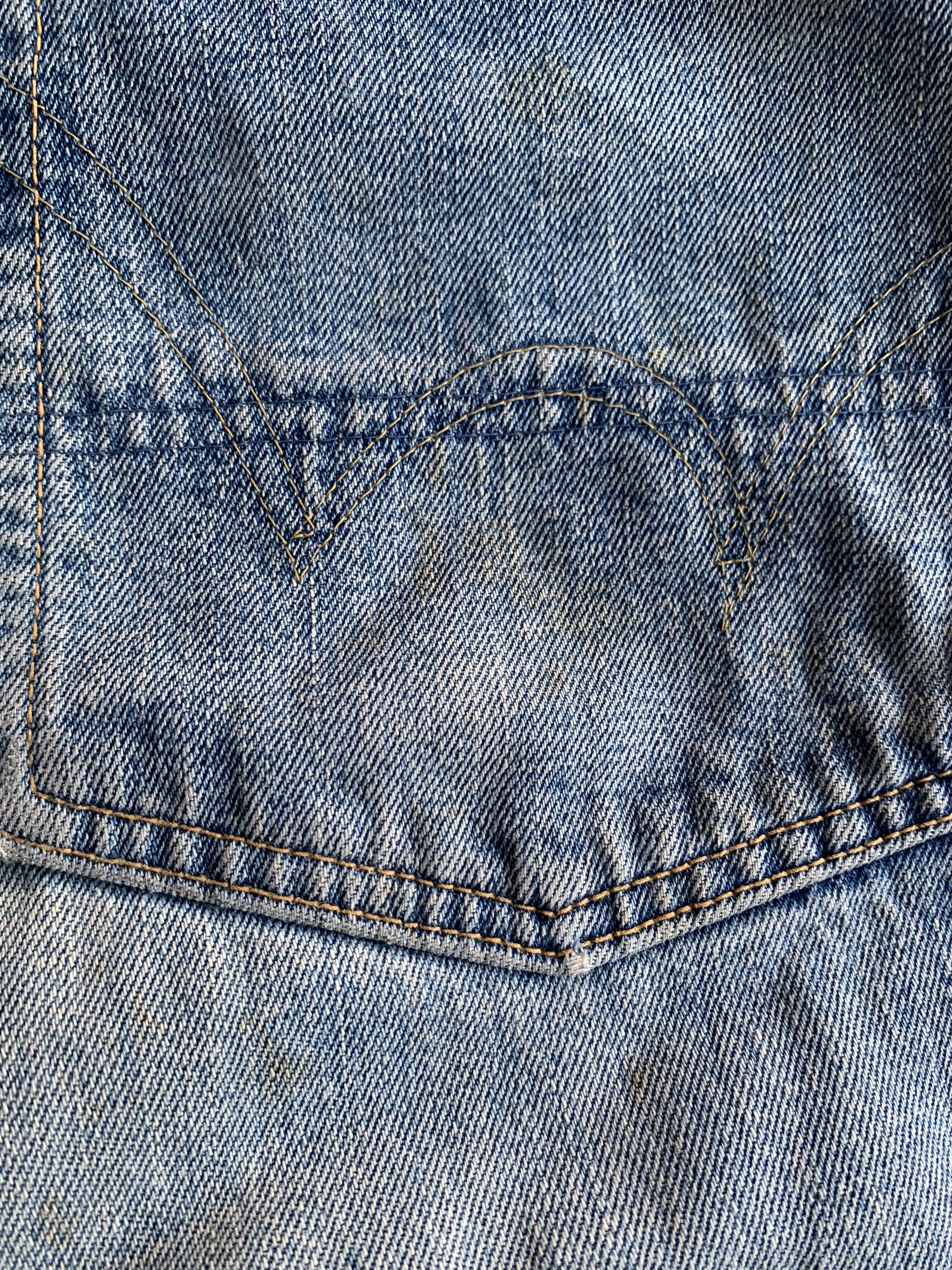 Kapital VINTAGE EDWIN 505 SELVEDGE BAGGY FADED DISTRESSED DENIM Size US 33 - 18 Thumbnail