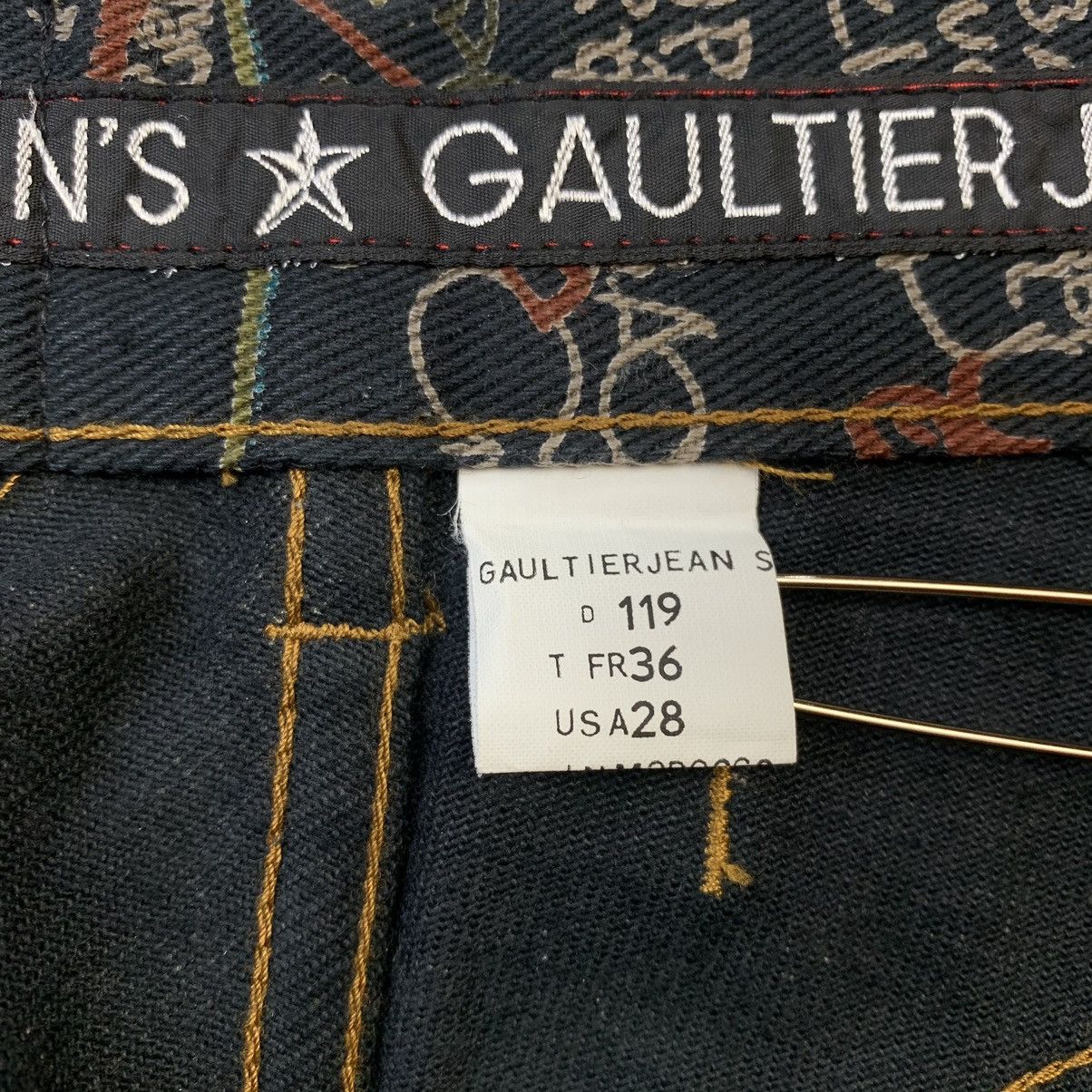 Jean Paul Gaultier Vtg archive jean paul gaultier ss 94 graffiti denim pants Size US 26 / EU 42 - 11 Thumbnail