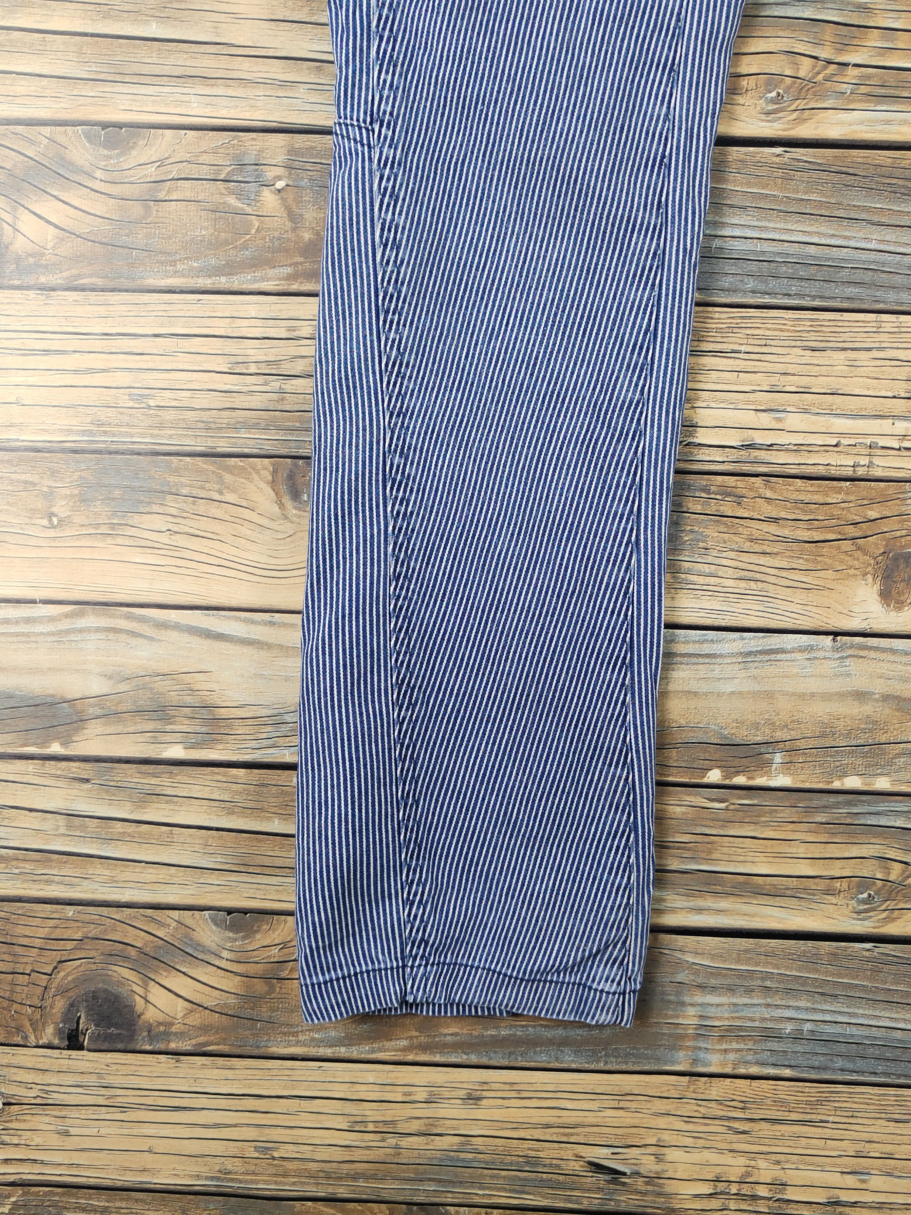 Japanese Brand FieldCore Blue White Distressed Ripped Soft Jeans #W2060 Size US 28 / EU 44 - 11 Thumbnail