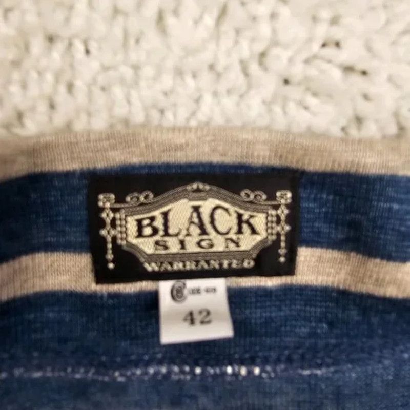 Other Black Sign Warrented Men 100% Linen Stripe Shirt 42 US Large Size US L / EU 52-54 / 3 - 7 Thumbnail