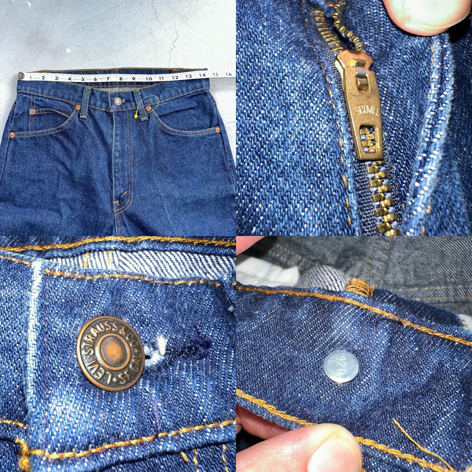 Levi's VINTAGE Levi's 505 Jeans Men 30x34 Dark Wash Cotton Denim 80s Retro Straight Style Size US 30 / EU 46 - 8 Thumbnail