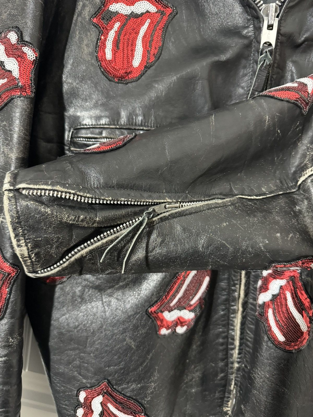 MadeWorn MadeWorn Rolling Stones Leather Jacket XL NWT Rare Size US XL / EU 56 / 4 - 9 Thumbnail