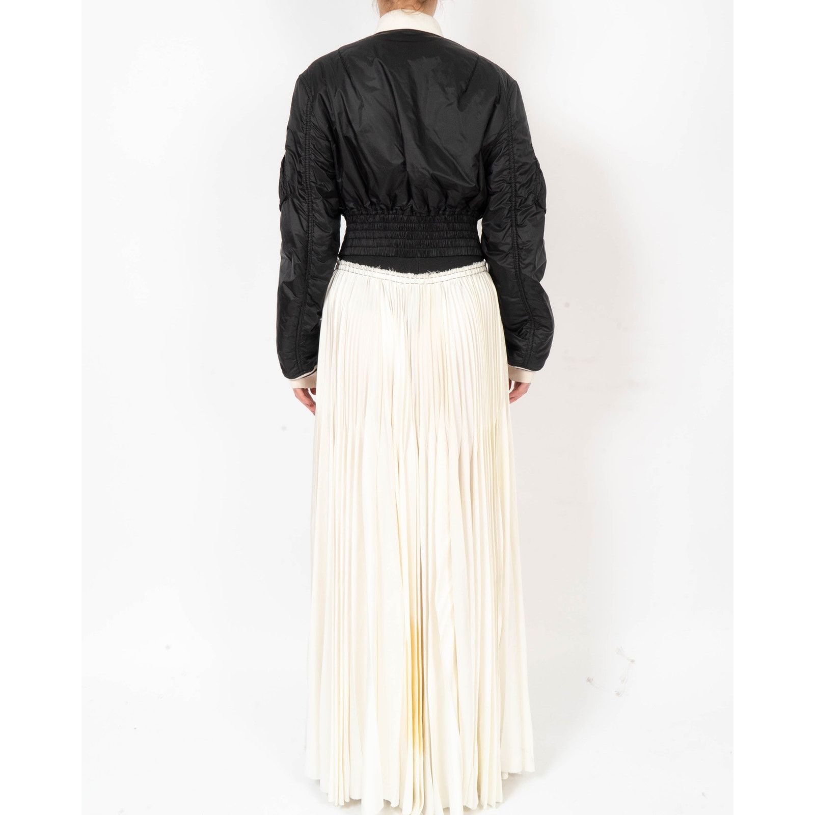 Haider Ackermann FW15 Oversized Pleated Skirt in White Viscose Size S / US 4 / IT 40 - 3 Thumbnail
