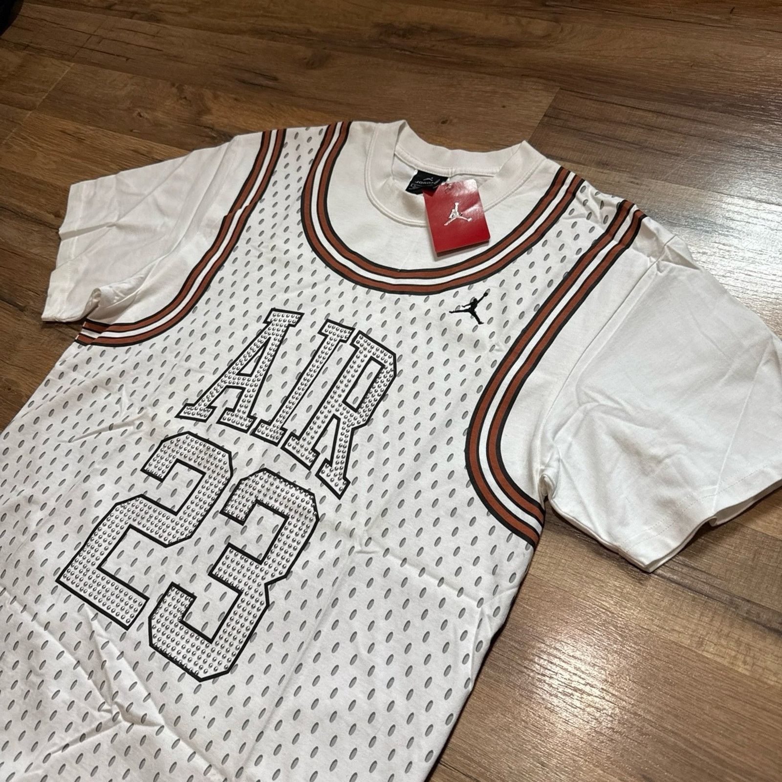 Jordan Brand 2007 Air Jordan Studded Jersey Short Sleeve Shirt Size US L / EU 52-54 / 3 - 3 Thumbnail