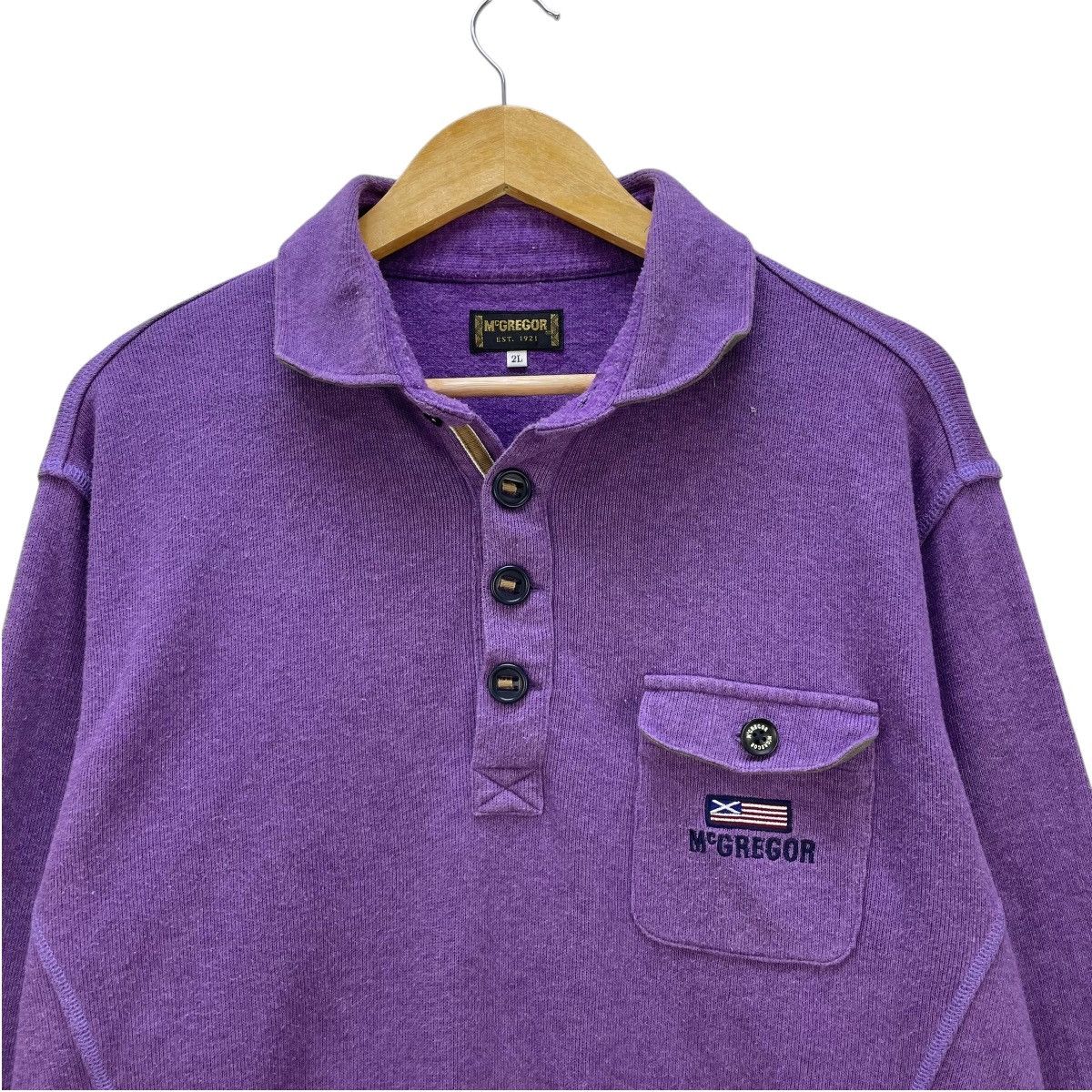 McGregor 💥Vintage Mc Gregor Half Button Single Pocket Pullover Size US M / EU 48-50 / 2 - 3 Thumbnail
