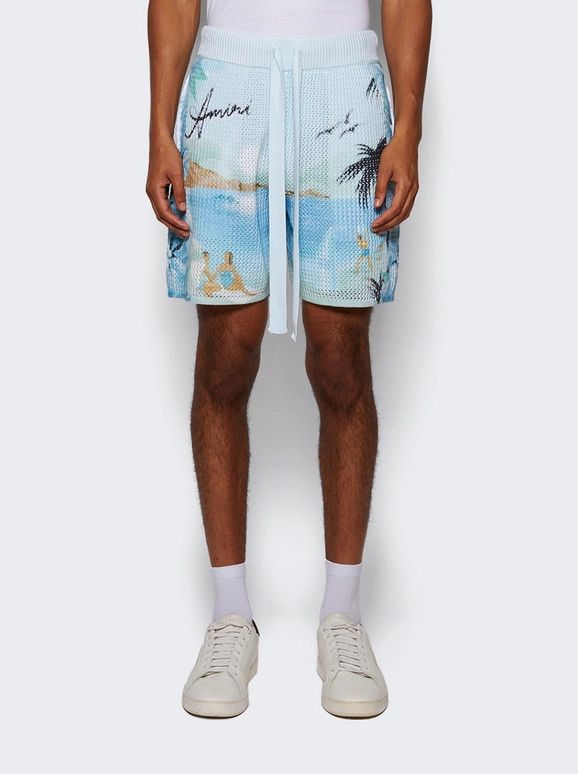 Amiri o1s1wg110725 Paradise Crochet Shorts in Multicolor Size US 34 / EU 50 - 3 Thumbnail