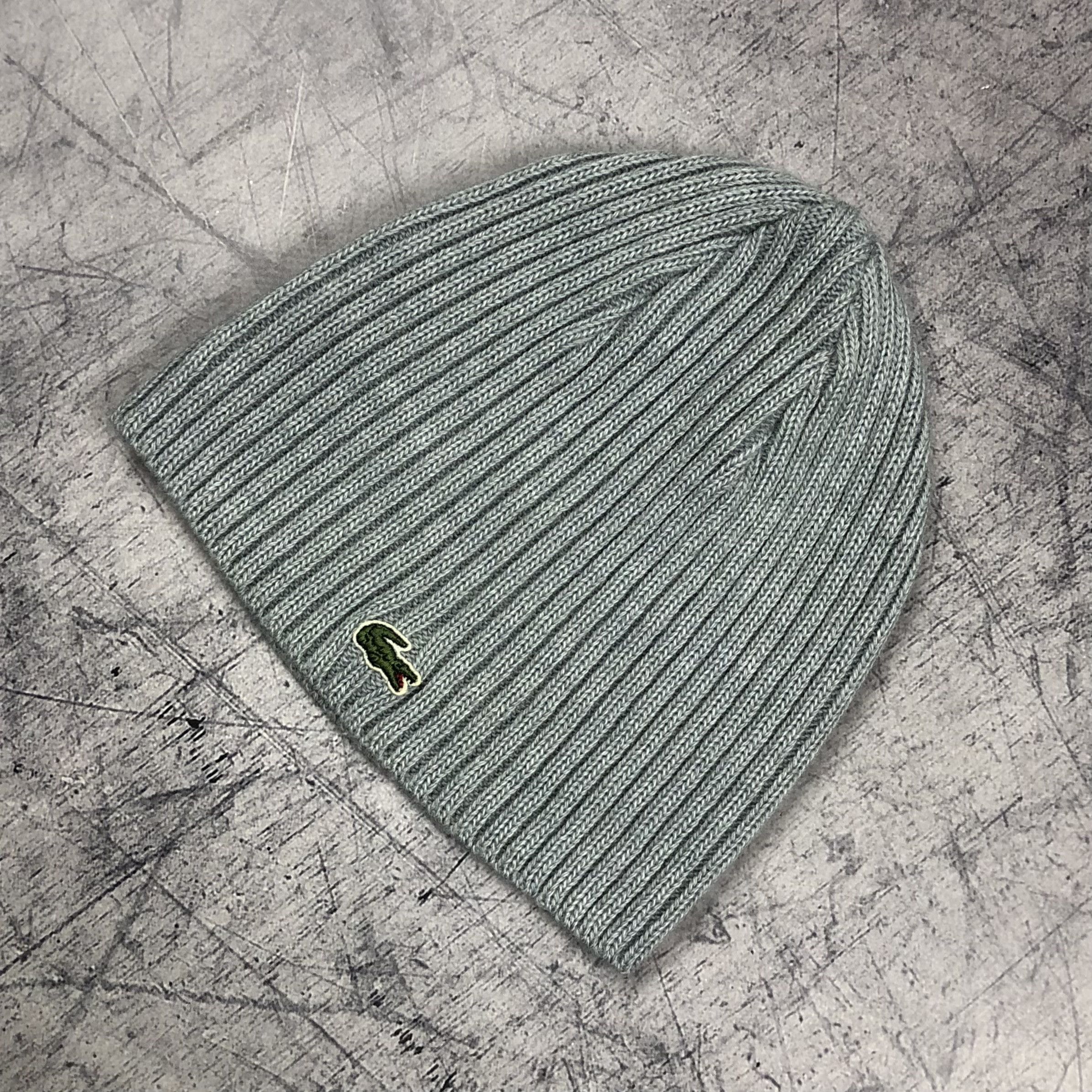 Lacoste Lacoste Crocodile Wool Acrylic Beanie Hat Size ONE SIZE - 2 Thumbnail