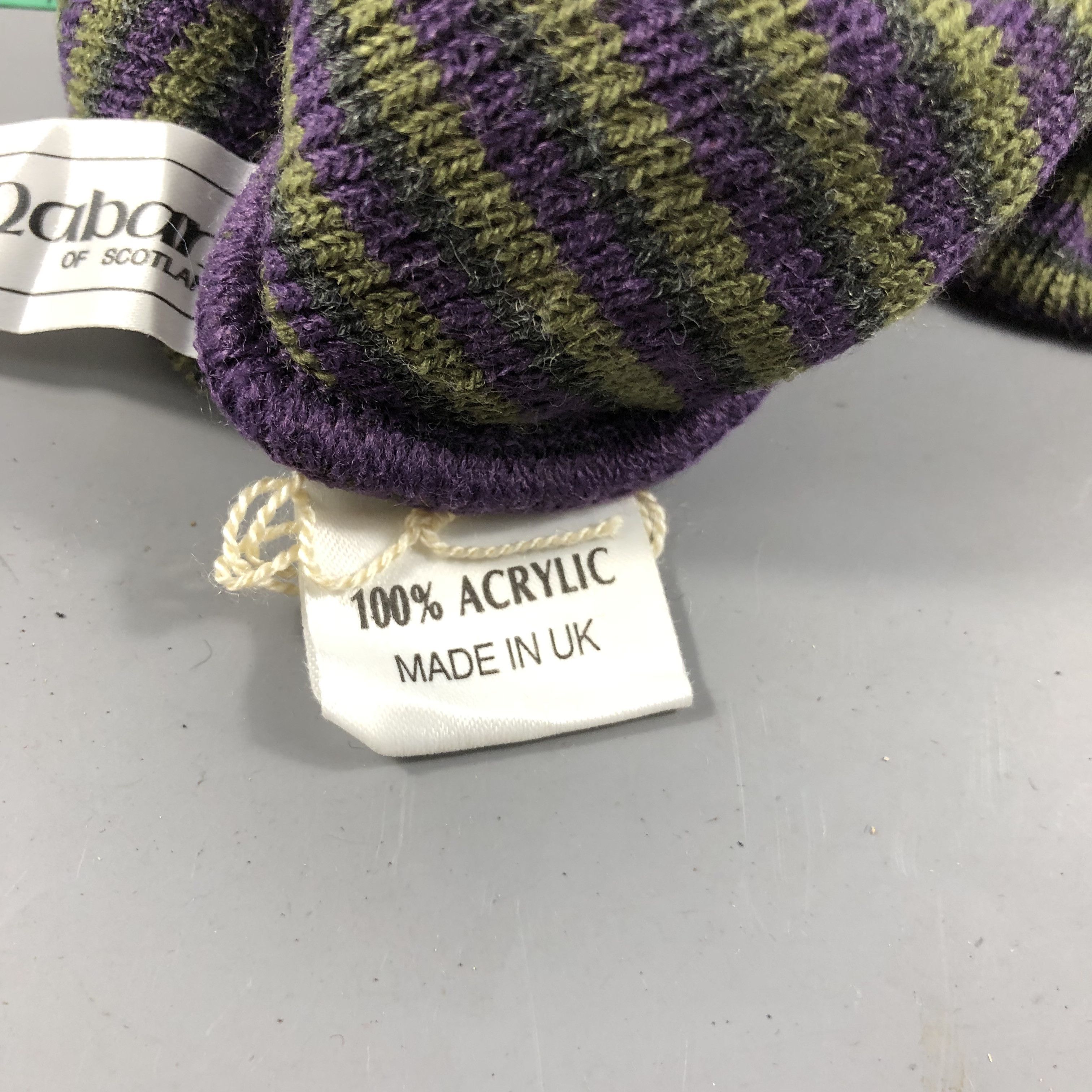 Vintage Maban of Scotland Striped Beanie Snowcap Snow Hat B842 Size ONE SIZE - 5 Thumbnail