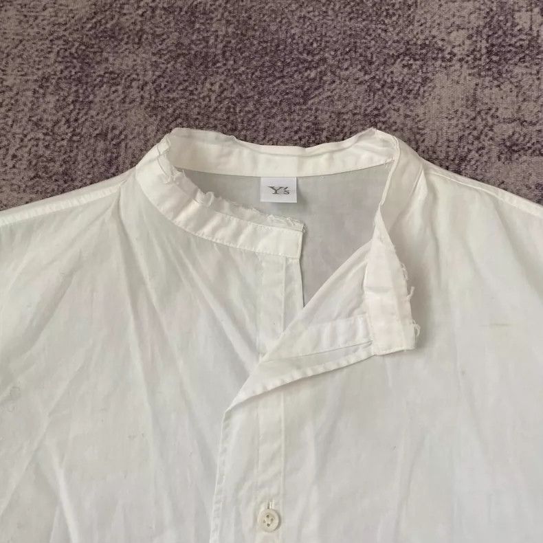 Yohji Yamamoto Yohji Yamamoto White long-sleeved shirt with broken necklin Size US S / EU 44-46 / 1 - 5 Thumbnail