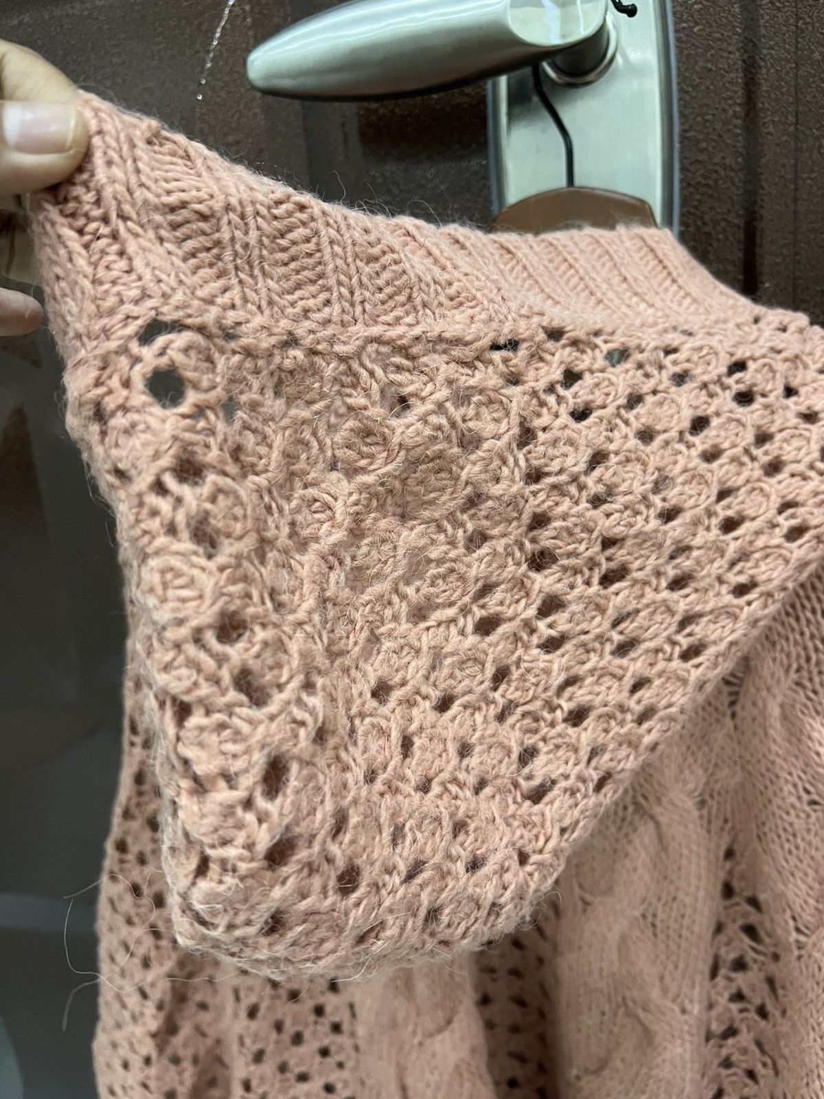 Japanese Brand Japanese Capes Batwing Aran Merino Poncho Handmade Crochet Size M / US 6-8 / IT 42-44 - 7 Thumbnail