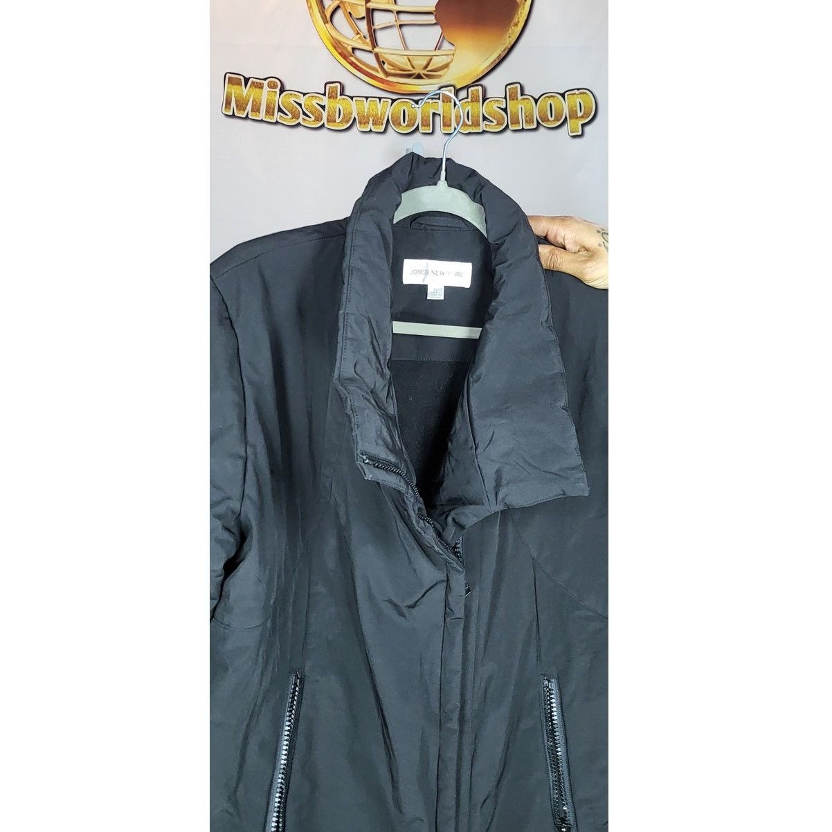 Jones New York Jones New York Black Winter Coat with Zipper Size XL Size XL / US 12-14 / IT 48-50 - 3 Thumbnail