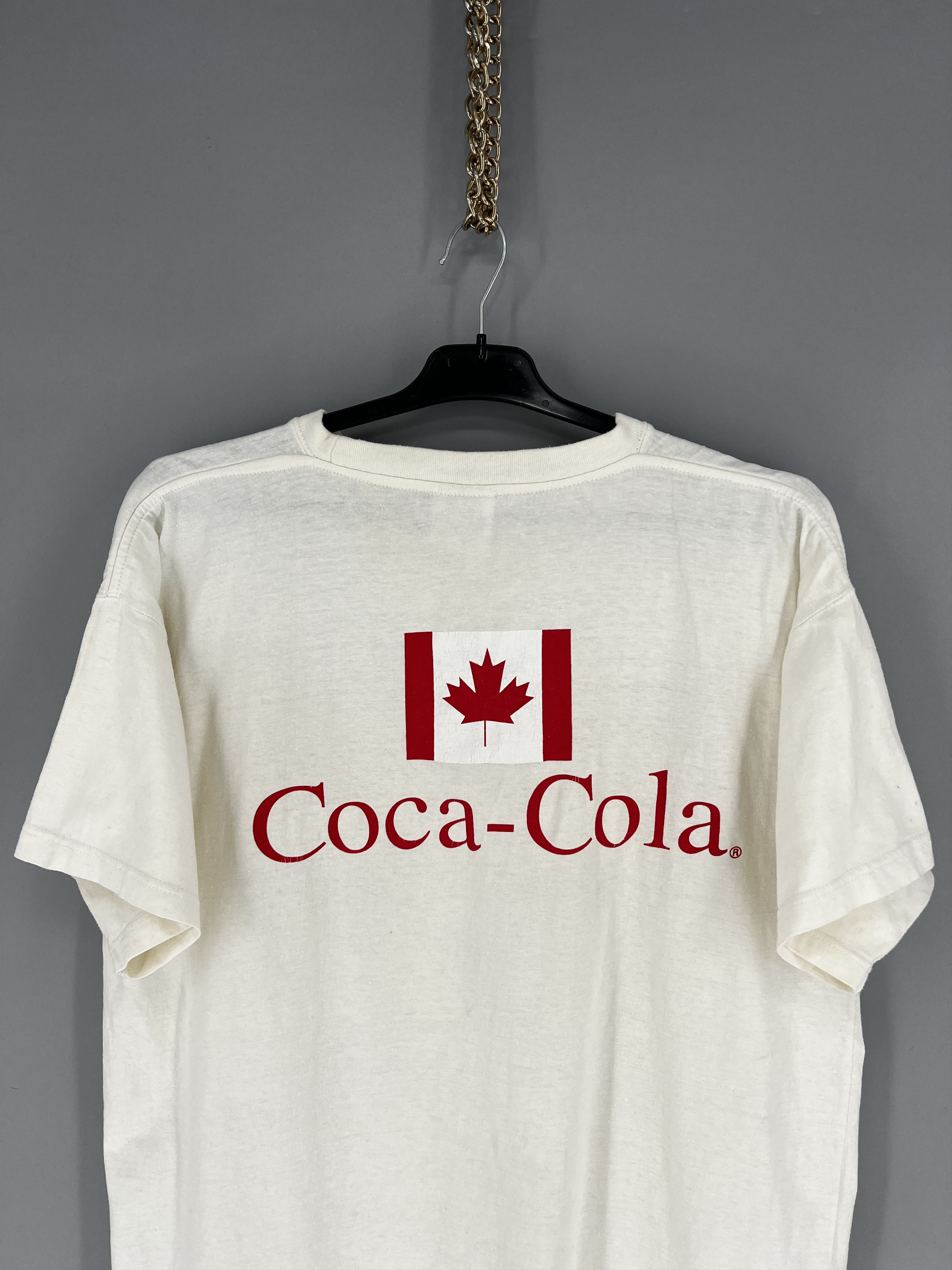 Coca Cola Vintage 1996 Single Stitch Coca-Cola Heather Gray Graphic Size US XL / EU 56 / 4 - 12 Thumbnail