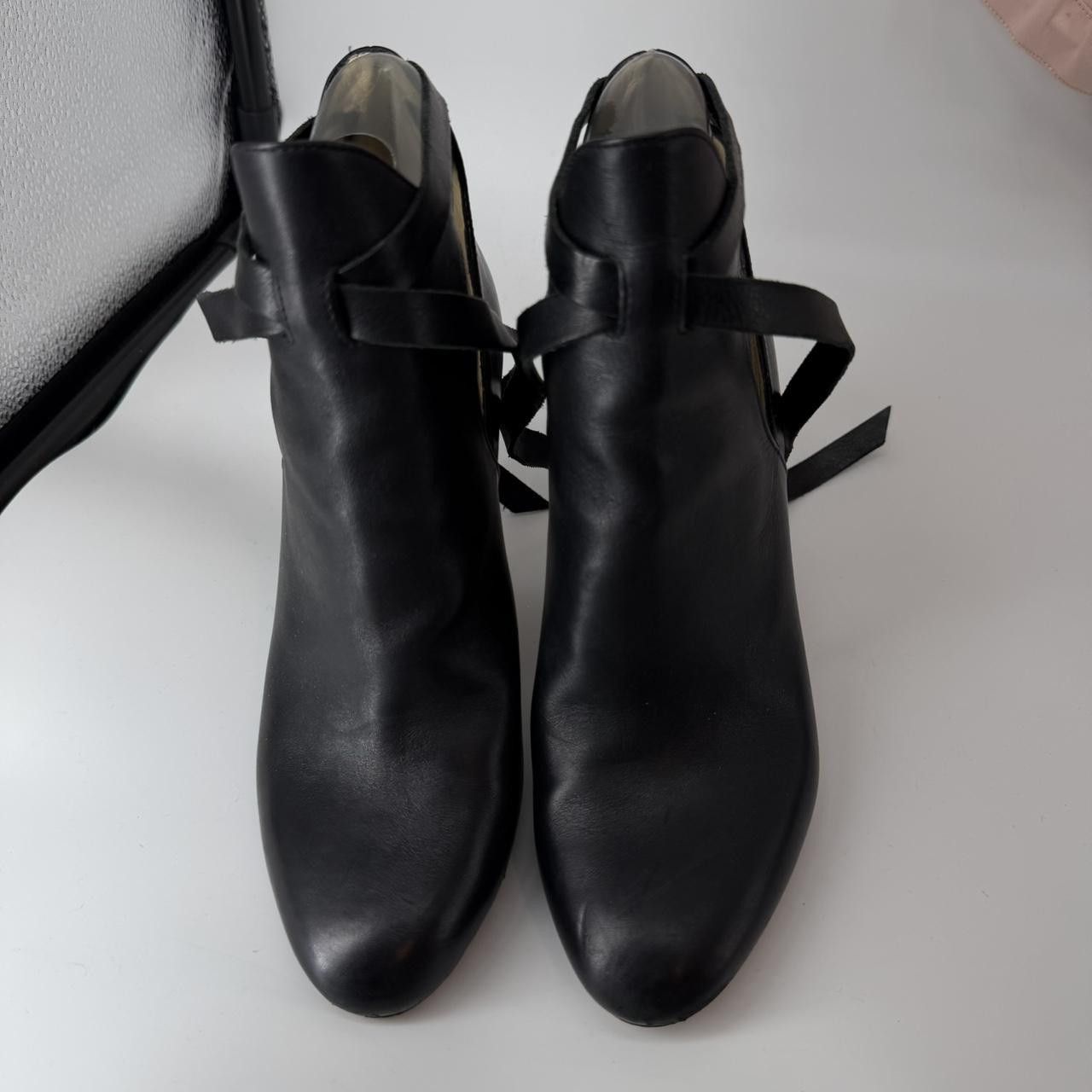 Jimmy Choo Jimmy Choo Leather Black Bootie Size 37.5 US 7 Size US 7 / IT 37 - 2 Thumbnail