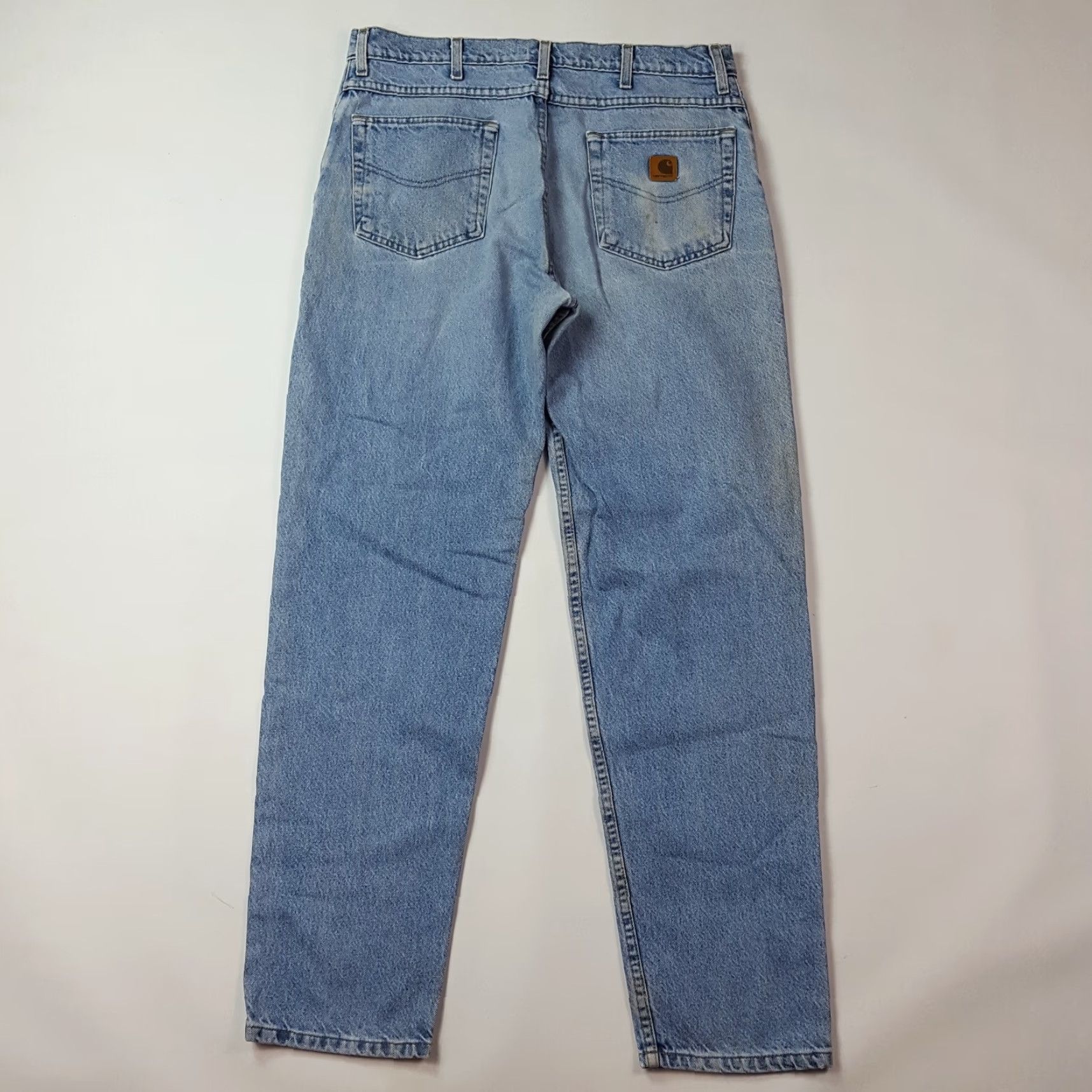Carhartt VINTAGE Carhartt Jeans Denim Blue Distressed 36x33 36" Waist 33" Inseam Men Workwear Retro Grunge Hidden Pockets Size US 36 / EU 52 - 7 Thumbnail