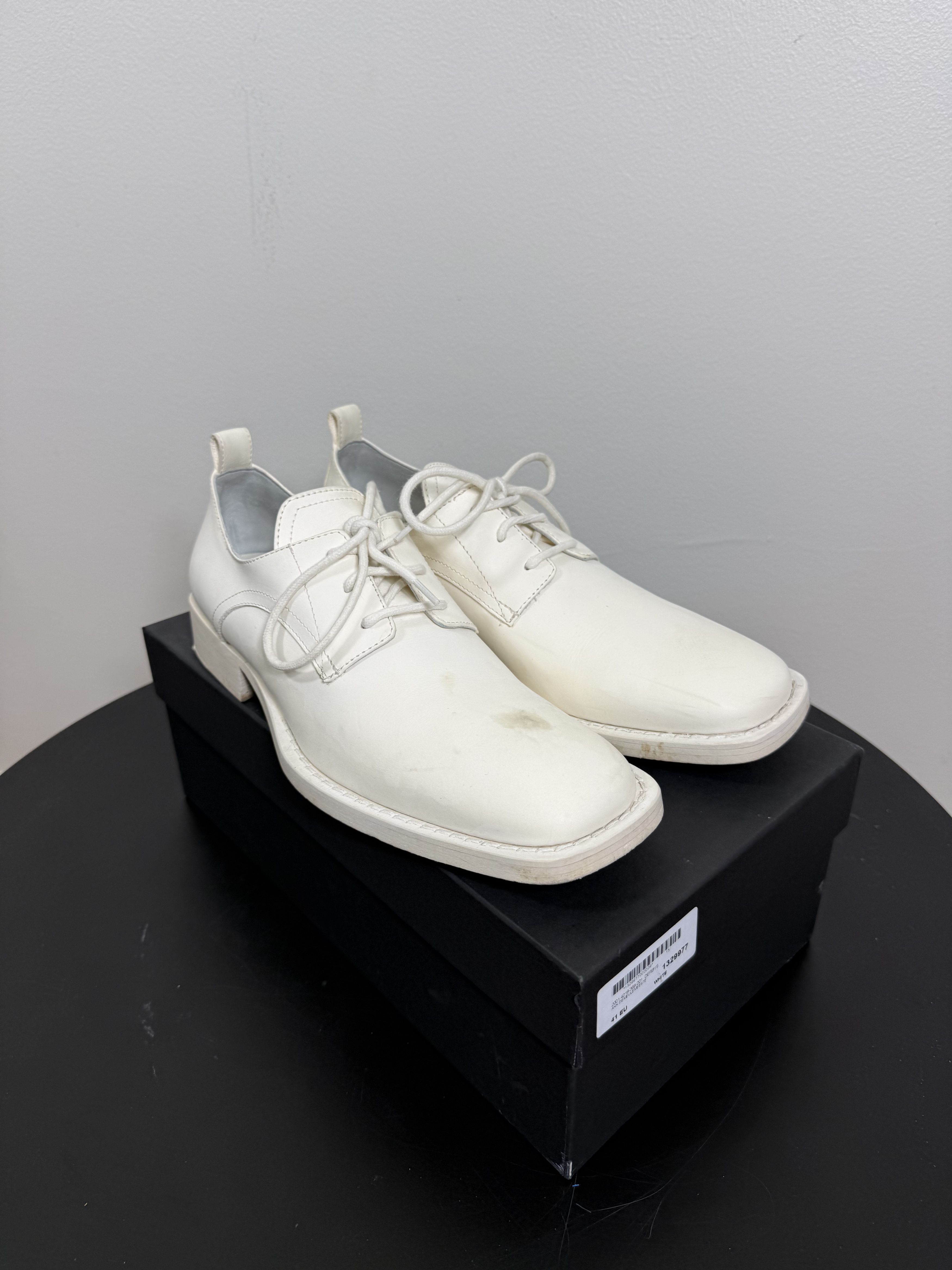 Ann Demeulemeester White Leather Lace Derby Size US 8 / EU 41 - 1 Thumbnail
