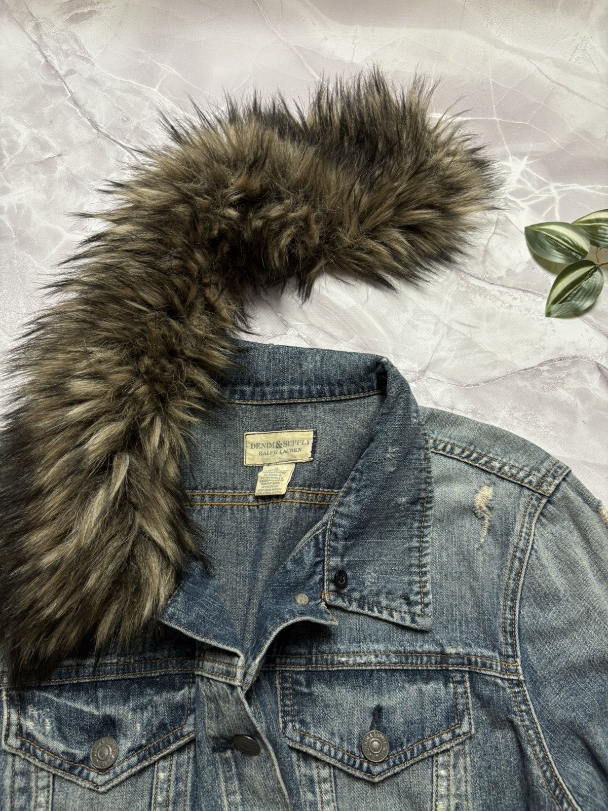 Denim & Supply Ralph Lauren × If Six Was Nine × Ralph Lauren Denim & Supply Ralph Lauren Jacket Faux Fur Collar Women XL Size XL / US 12-14 / IT 48-50 - 8 Thumbnail