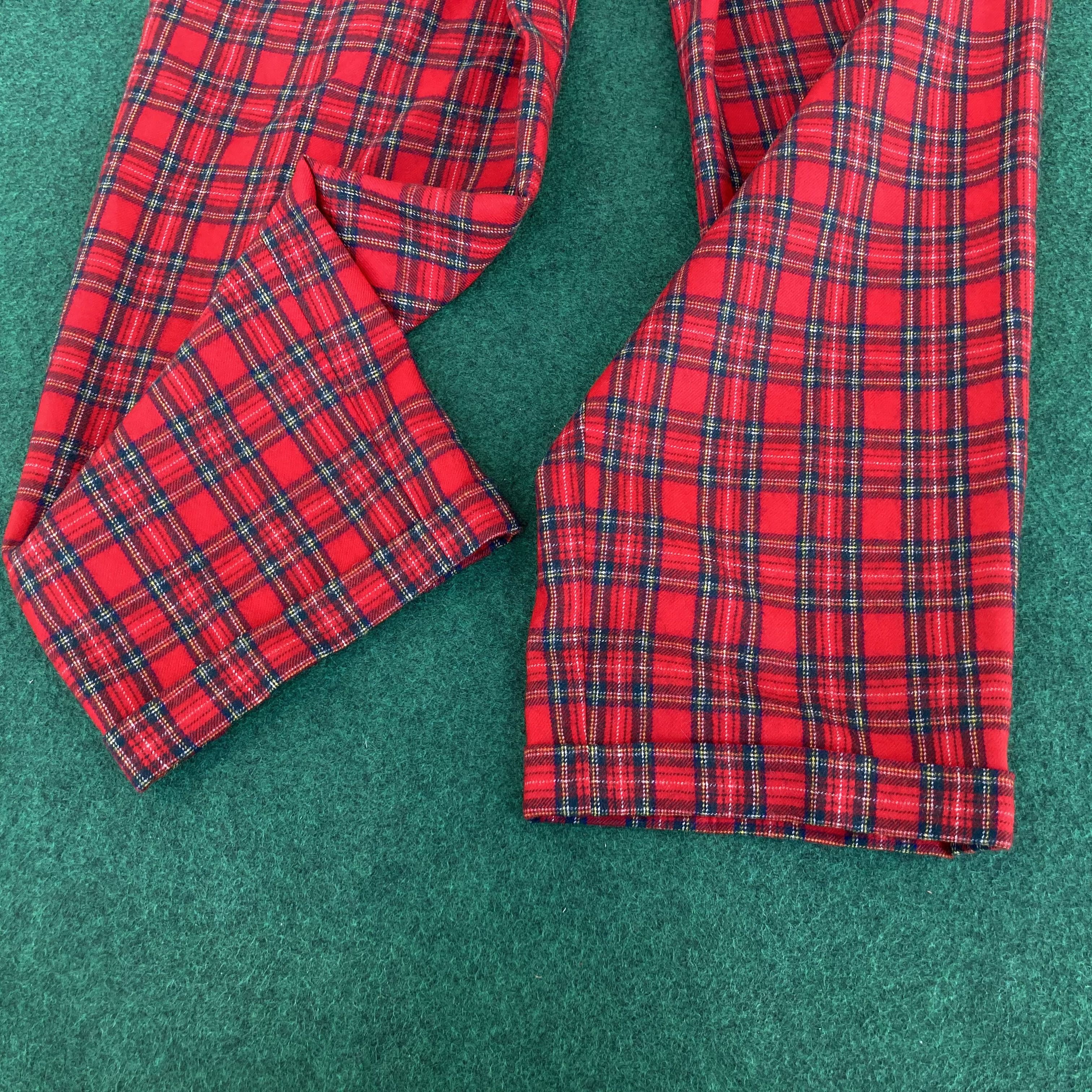 Karl Helmut × Pink House × Vintage Vtg Karl Helmut Wool Trouser Baggy Sz 30 Tartan Pants Size US 30 / EU 46 - 9 Thumbnail