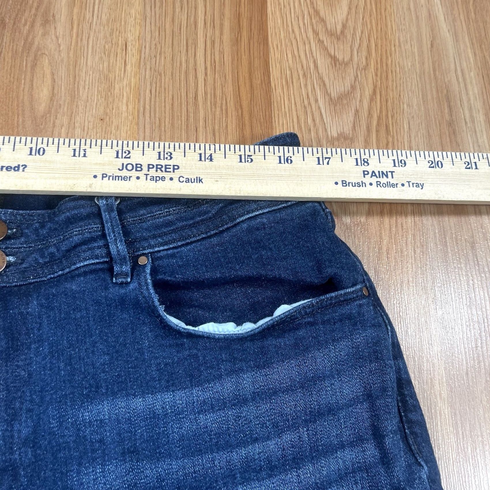 Ann Taylor Ann Taylor Jeans Womens 16 Blue Boyfriend Skinny Leg High Rise Stretch Denim Pants Size 38" / US 16 / IT 52 - 4 Thumbnail