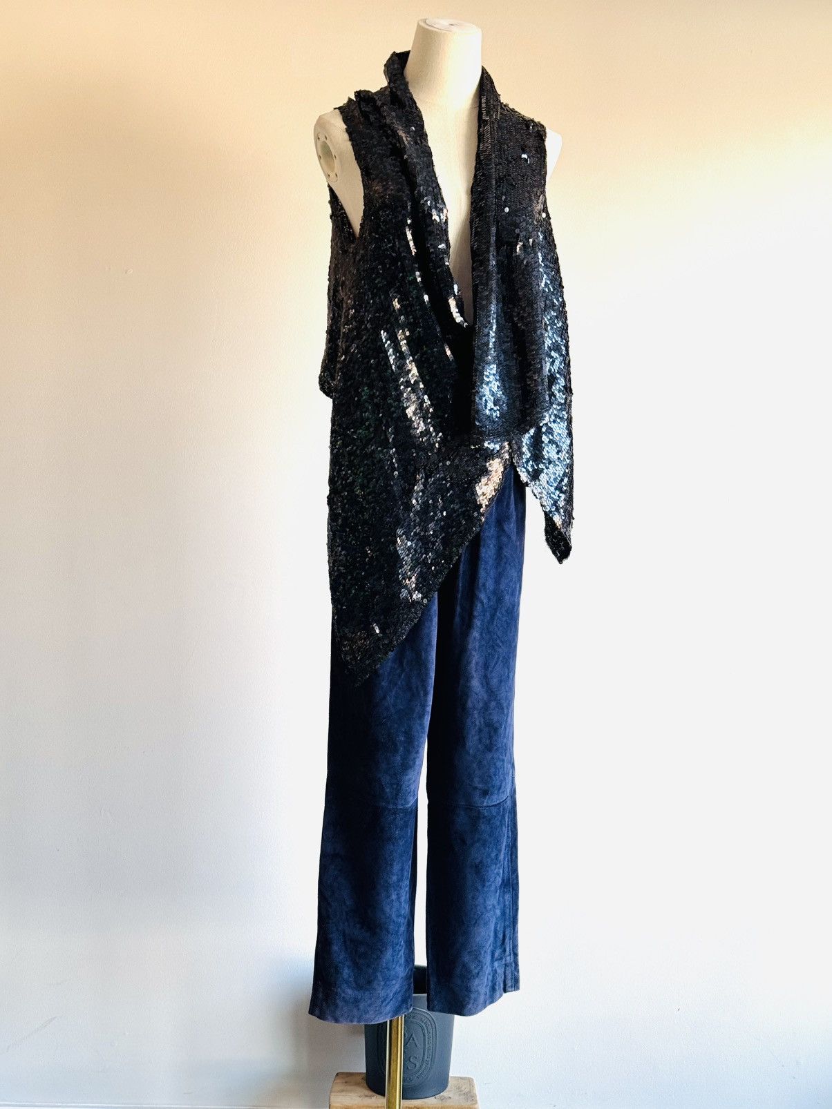 Ann Demeulemeester FW00 Vintage Ann Demeulemeester sequin draped blouse vest Size S / US 4 / IT 40 - 4 Thumbnail
