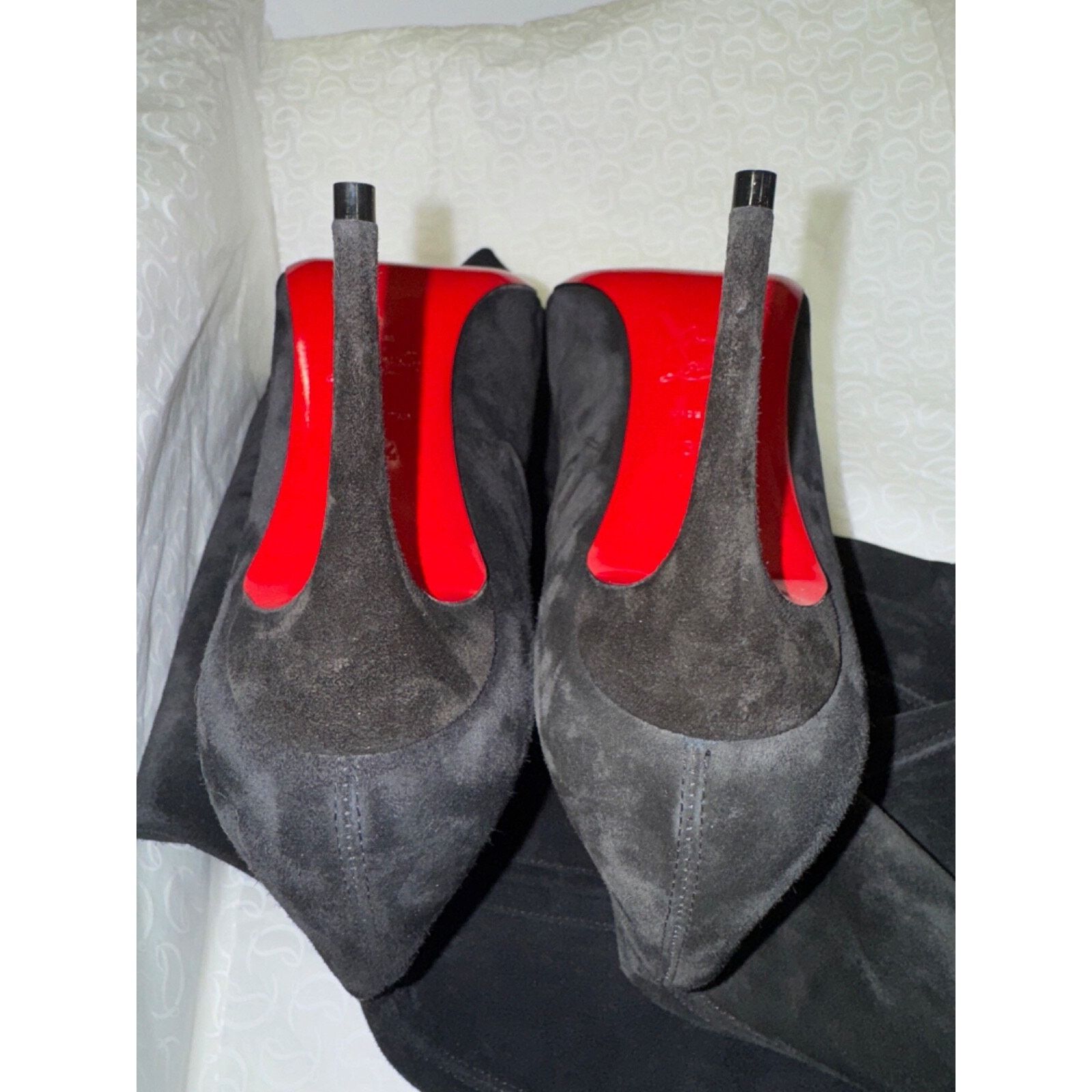 Christian Louboutin Christian Louboutin Kate Botta Alta 85 Black Suede OTK Knee Size US 8.5 / IT 38.5 - 18 Thumbnail
