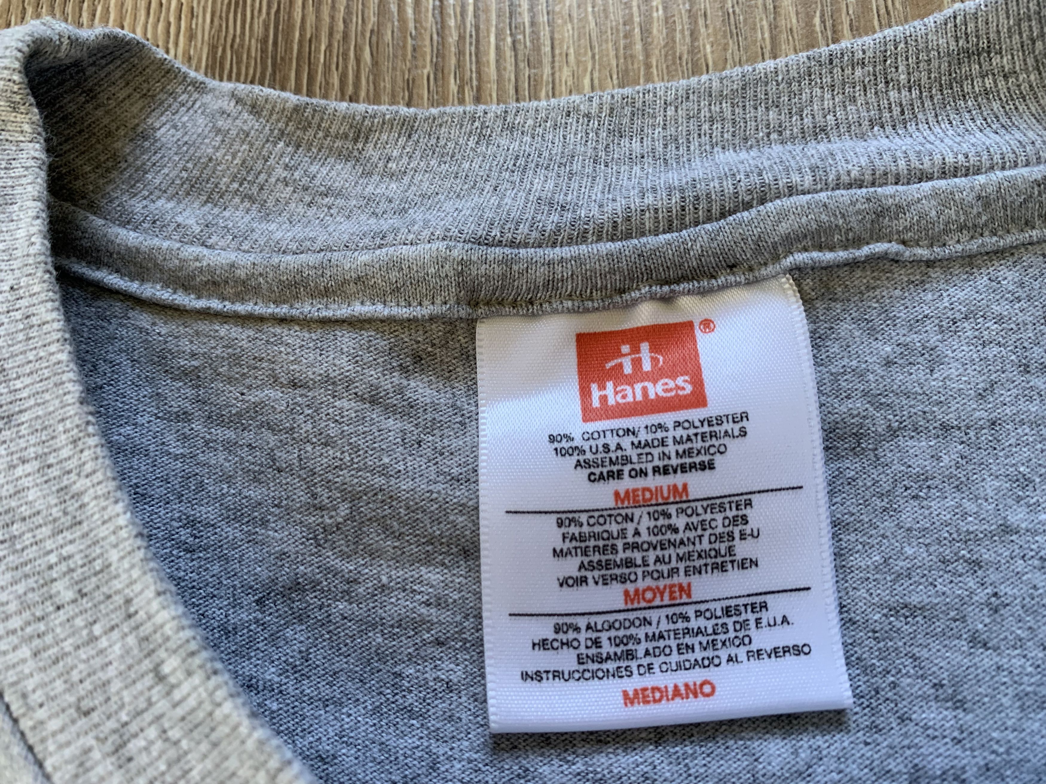 Hanes × Vintage Vintage Hanes Grey Basic Pocket T Shirt Size US M / EU 48-50 / 2 - 5 Thumbnail