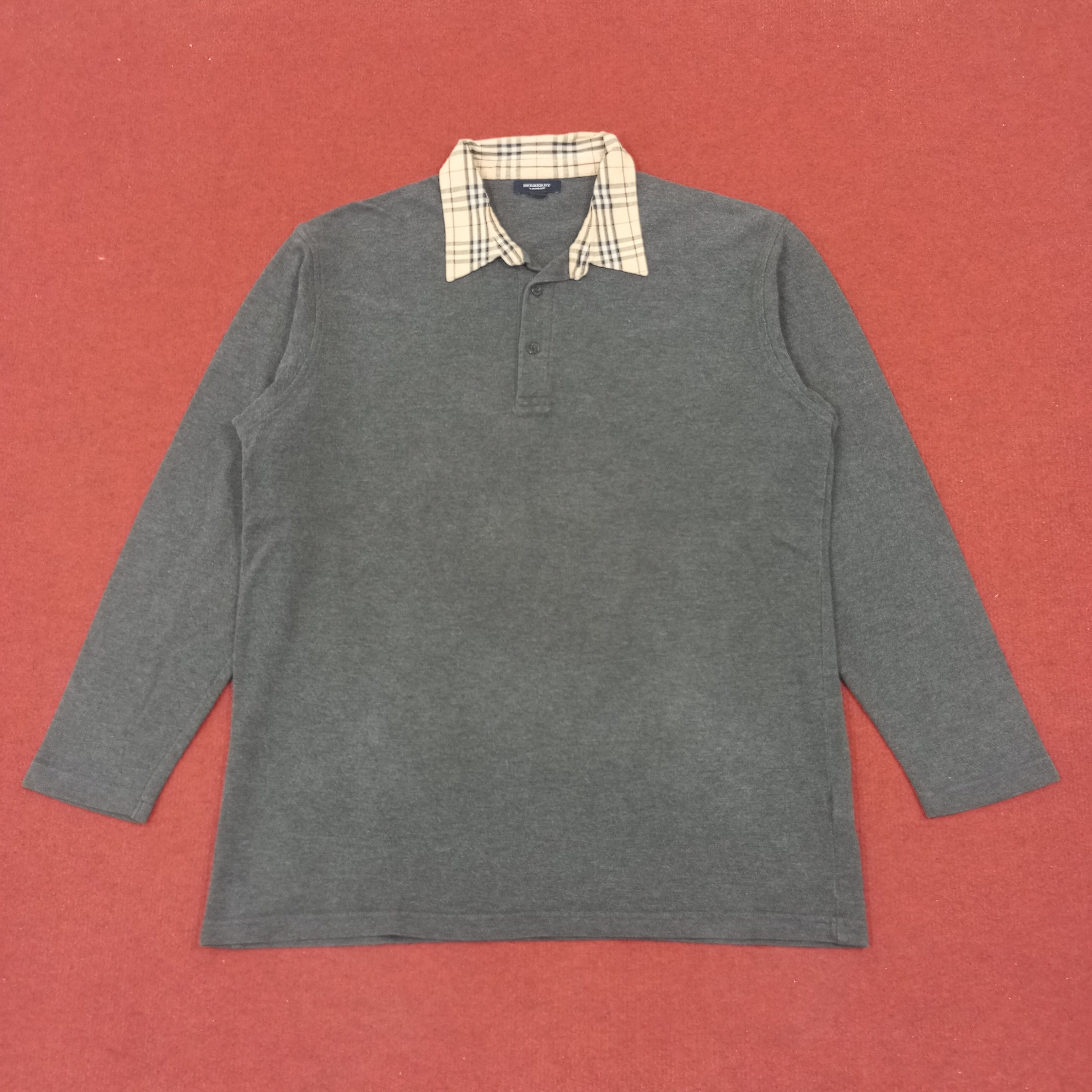 Burberry Burberry London Fashion Style Nova Check Collar Polos Size US L / EU 52-54 / 3 - 1 Thumbnail