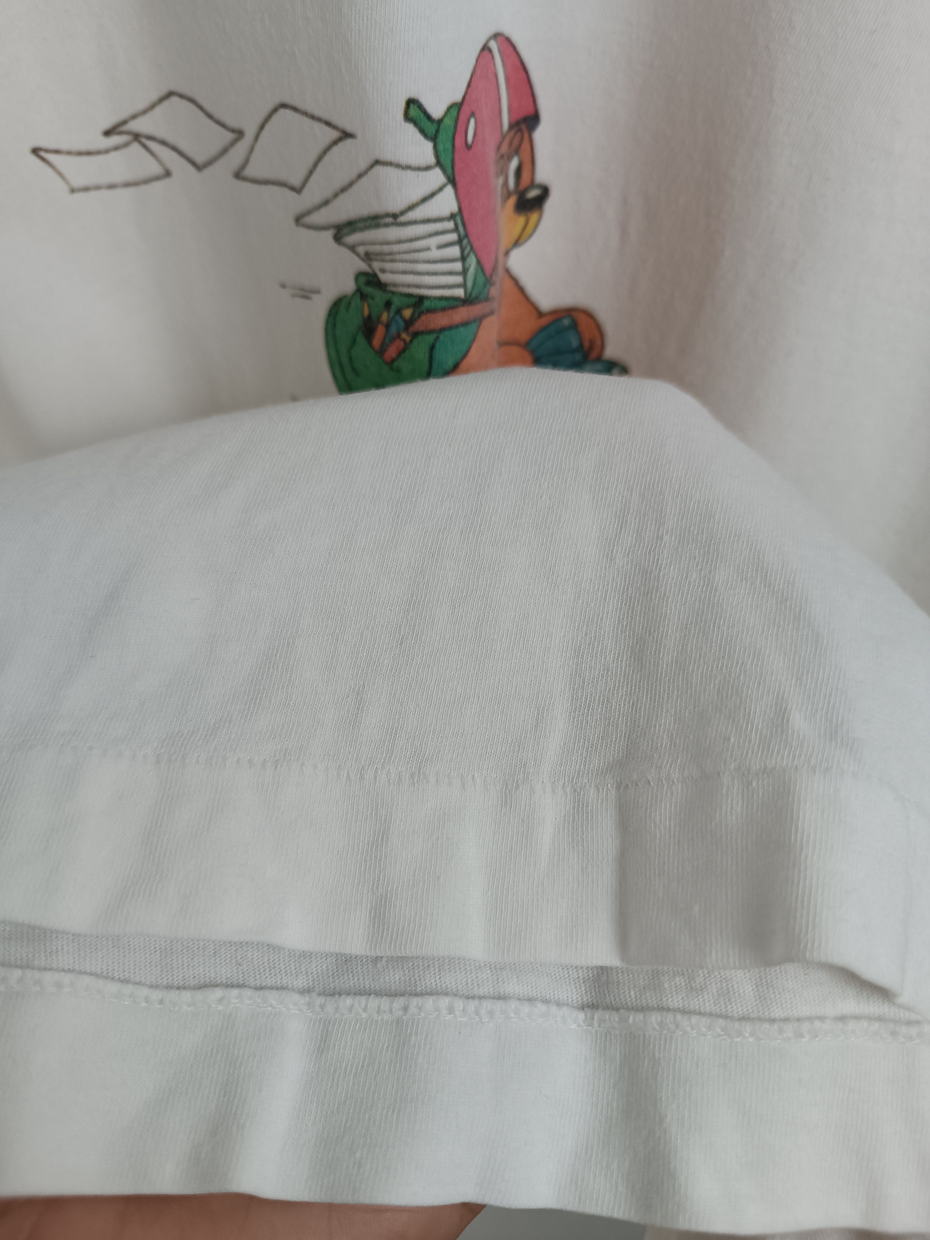 Other VINTAGE 90'S BEAR RIDING MOTORCYCLE CUTE PET ANIMATION TEE Size US XL / EU 56 / 4 - 13 Thumbnail