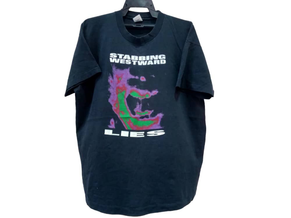 image of Rock Band x Rock T Shirt Vintage 90's Stabbing Westward Band T Shirt in Black, Men's (Size XL)