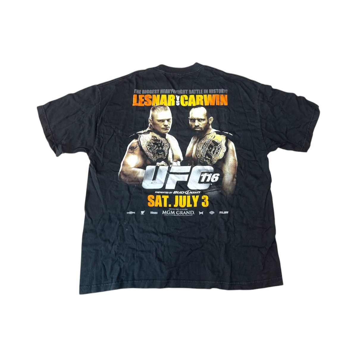 Vintage Vintage 00s UFC 116 Lesnar vs Carwin T Shirt MMA Size US XL / EU 56 / 4 - 1 Thumbnail