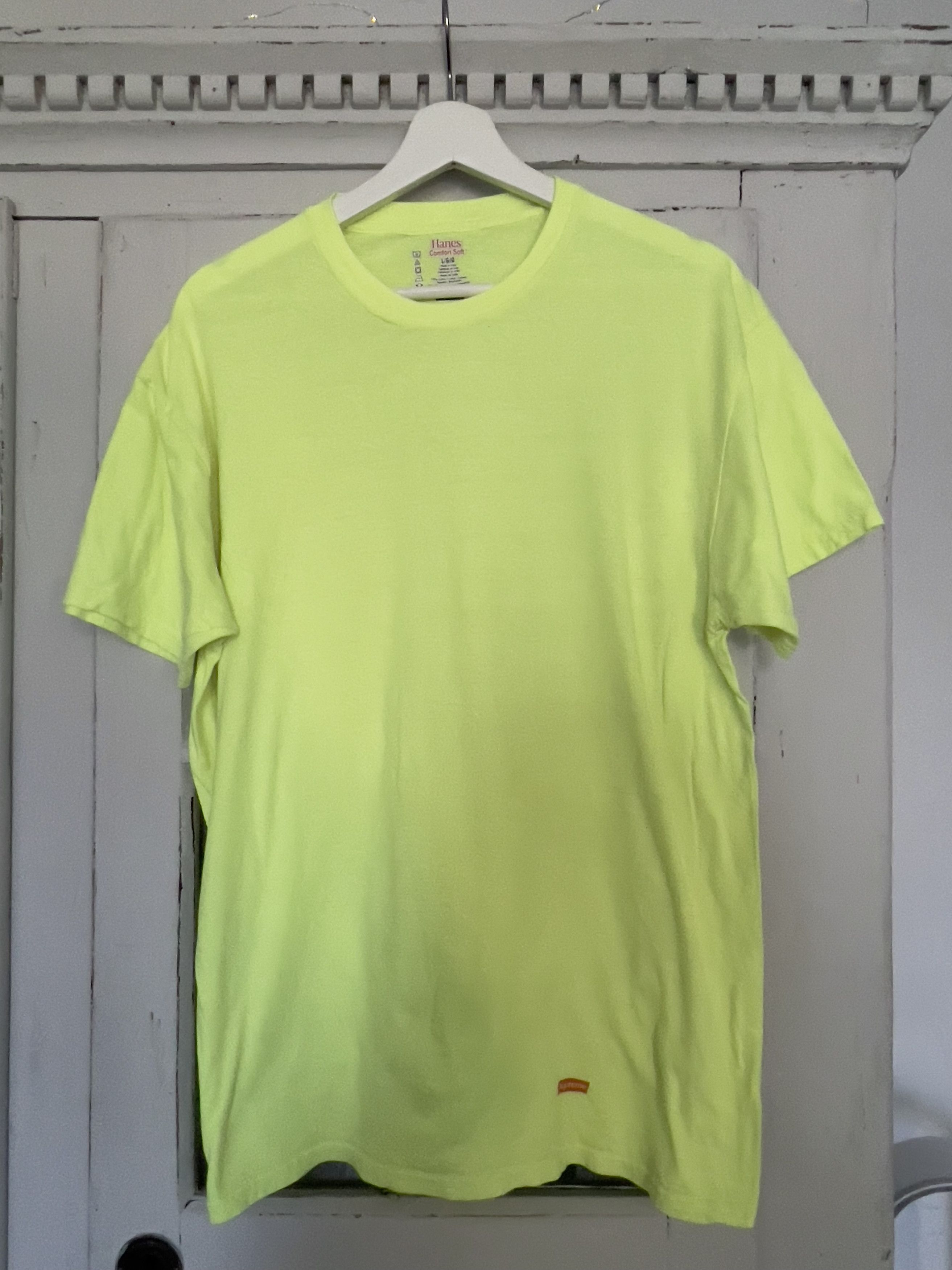 Supreme Hanes ComfortSoft Tagless Fluorescent Yellow 2 Pack Tees Size US L / EU 52-54 / 3 - 6 Thumbnail