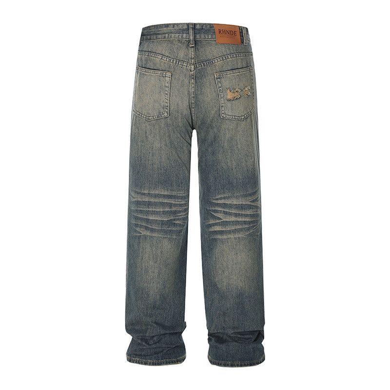 Vintage American retro washed distressed flared jeans for men Size US 32 / EU 48 - 2 Thumbnail