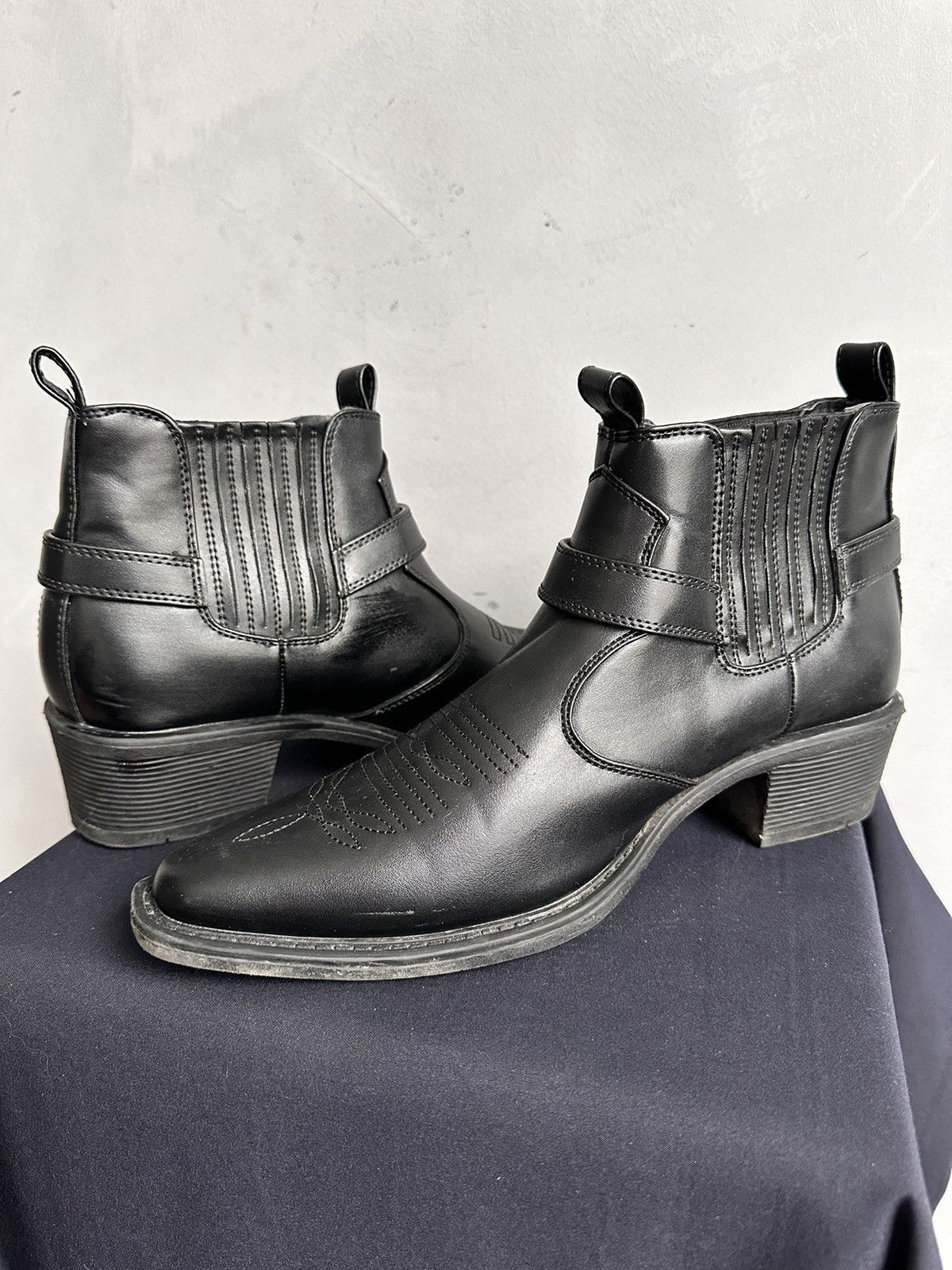 Western Rise VINTAGE BOOTS LEATHER AS 98 COWBOYS GUIDI WESTERN STYLE GOA Size US 7.5 / EU 40-41 - 10 Thumbnail