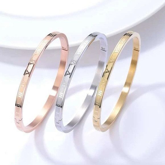 Other 3Pcs Set Stainless Steel Bracelets For Women Size ONE SIZE - 3 Thumbnail